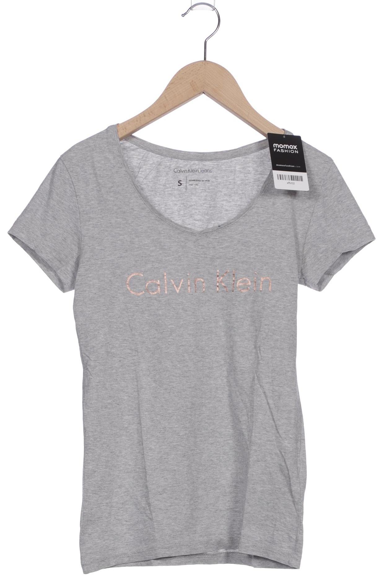 

Calvin Klein Jeans Damen T-Shirt, grau, Gr. 36