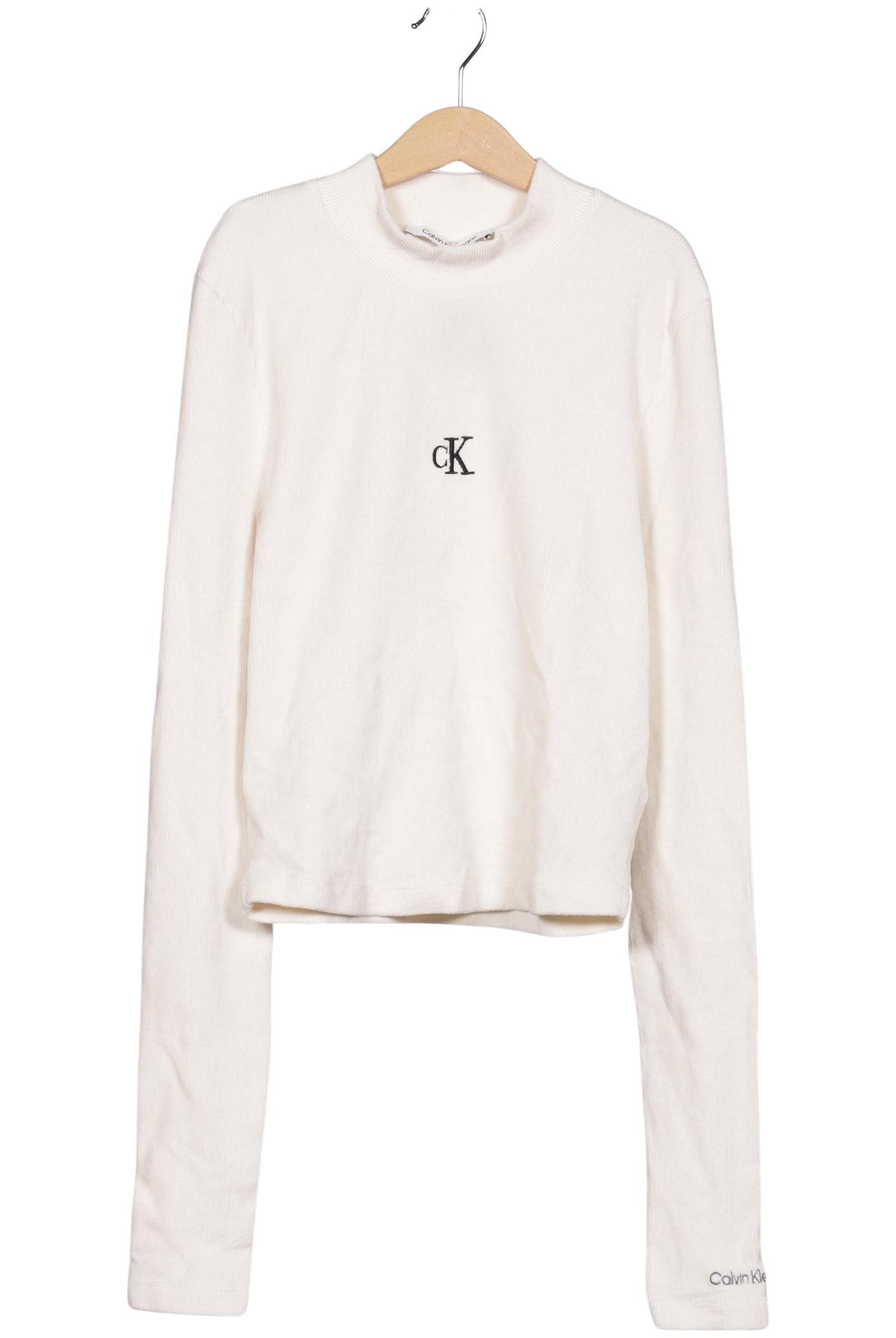 

Calvin Klein Jeans Damen Langarmshirt, weiß, Gr. 42