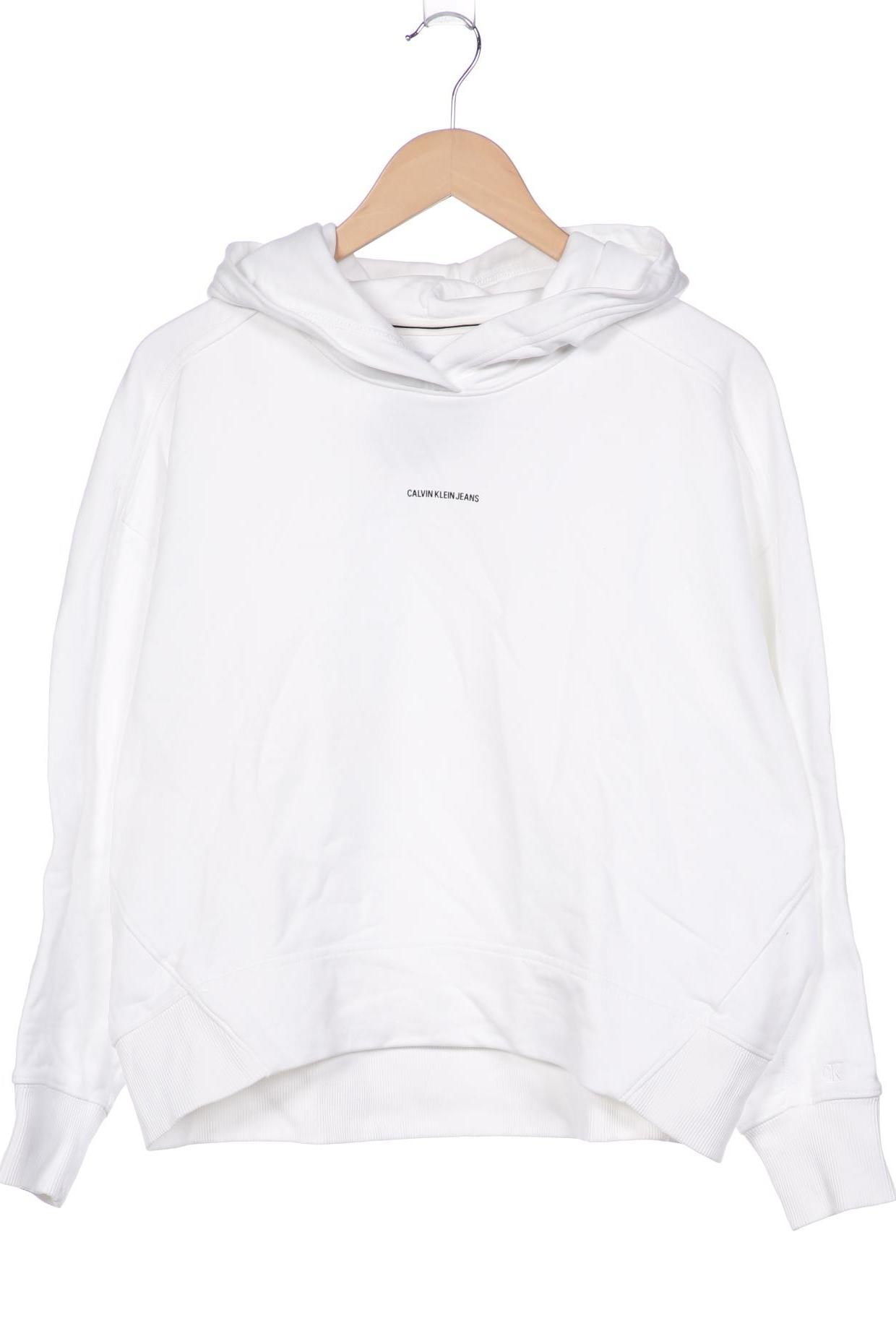 

Calvin Klein Jeans Damen Kapuzenpullover, weiß