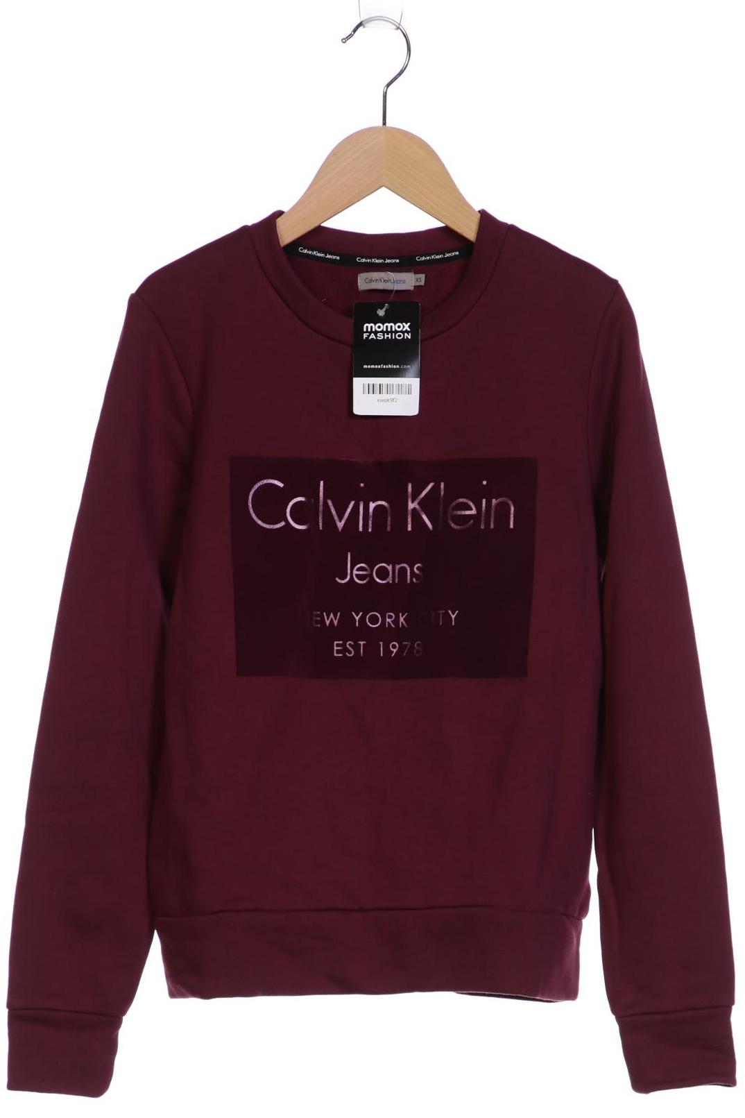 

Calvin Klein Jeans Damen Sweatshirt, bordeaux, Gr. 34