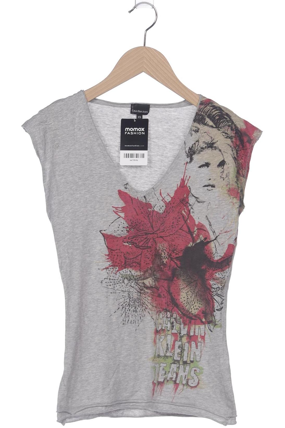 

Calvin Klein Jeans Damen T-Shirt, grau, Gr. 34