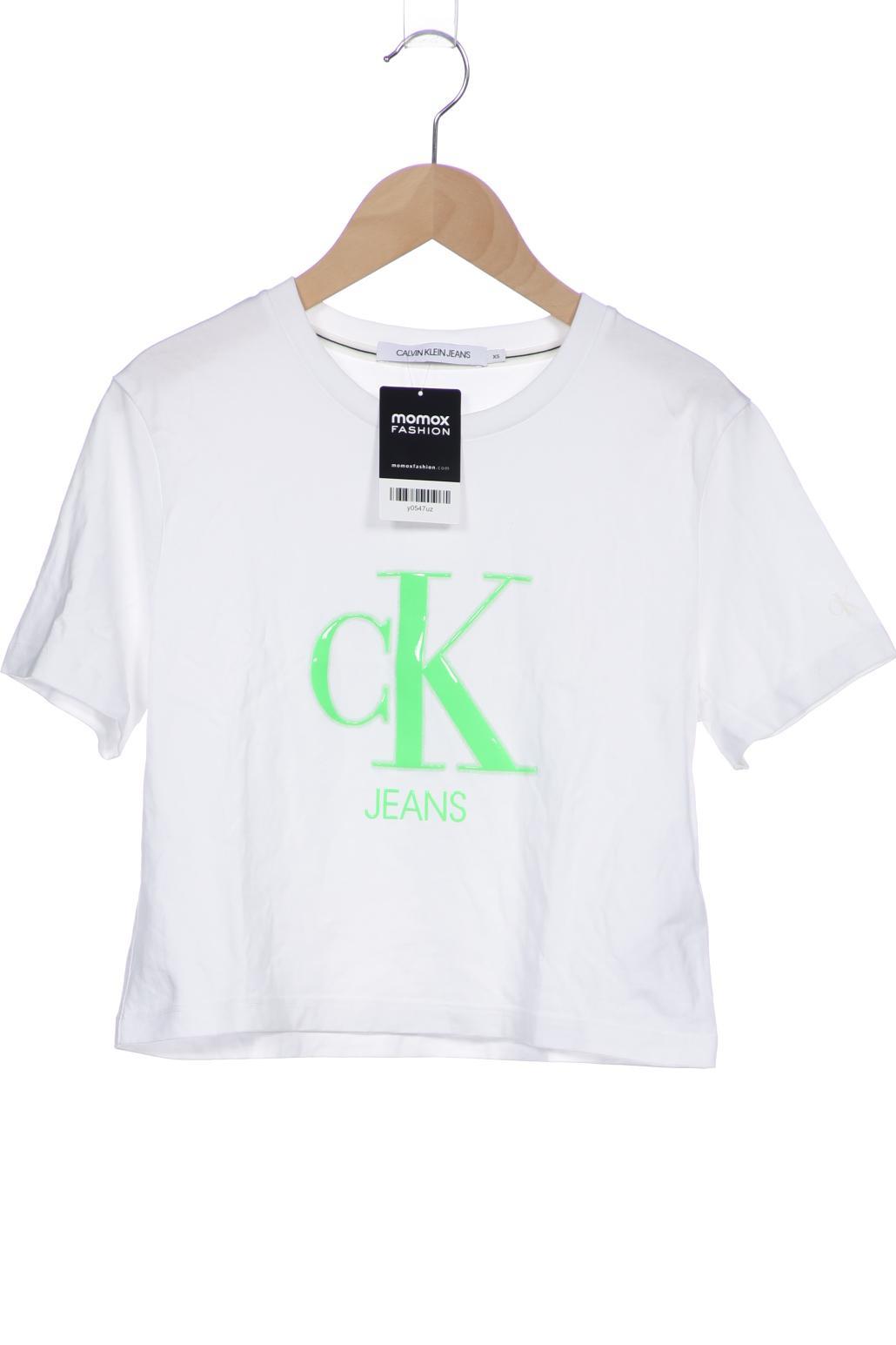 

Calvin Klein Jeans Damen T-Shirt, weiß, Gr. 34