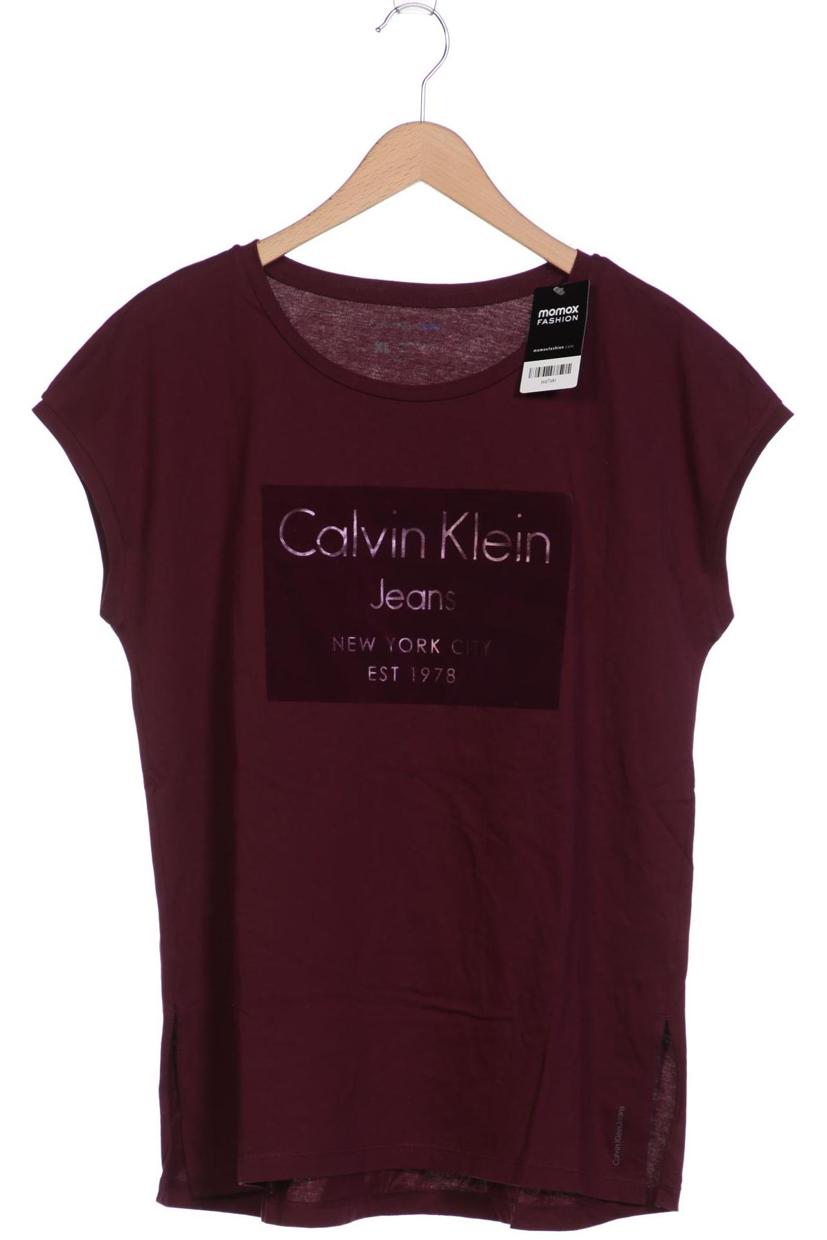 

Calvin Klein Jeans Damen T-Shirt, bordeaux, Gr. 44