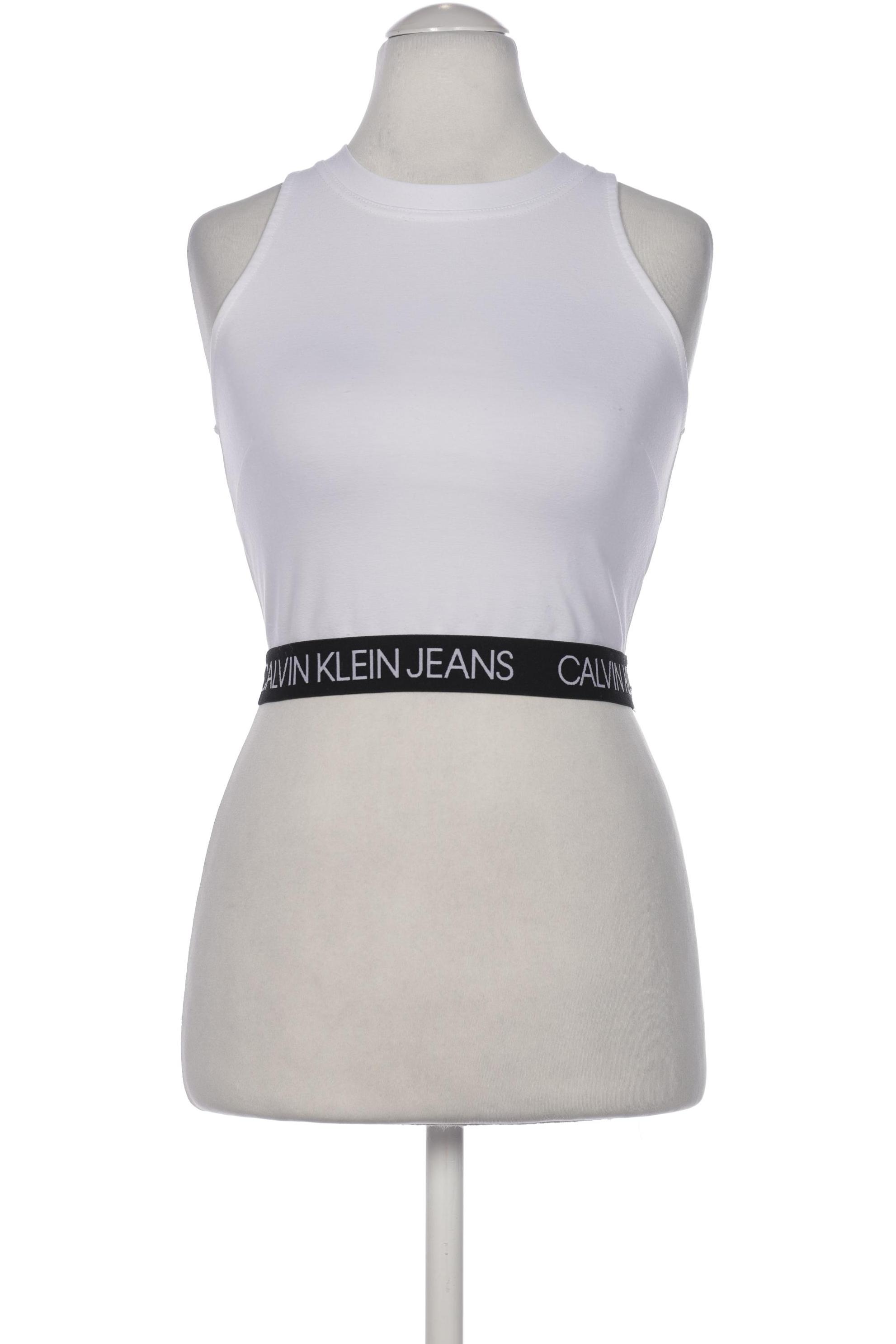 

Calvin Klein Jeans Damen Top, weiß, Gr. 36