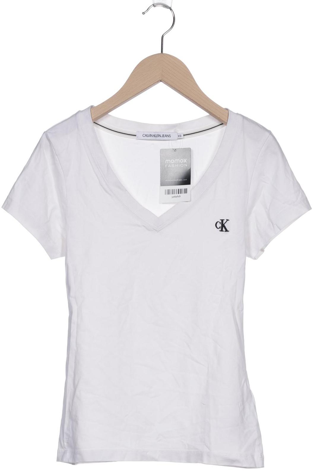 

Calvin Klein Jeans Damen T-Shirt, weiß, Gr. 34