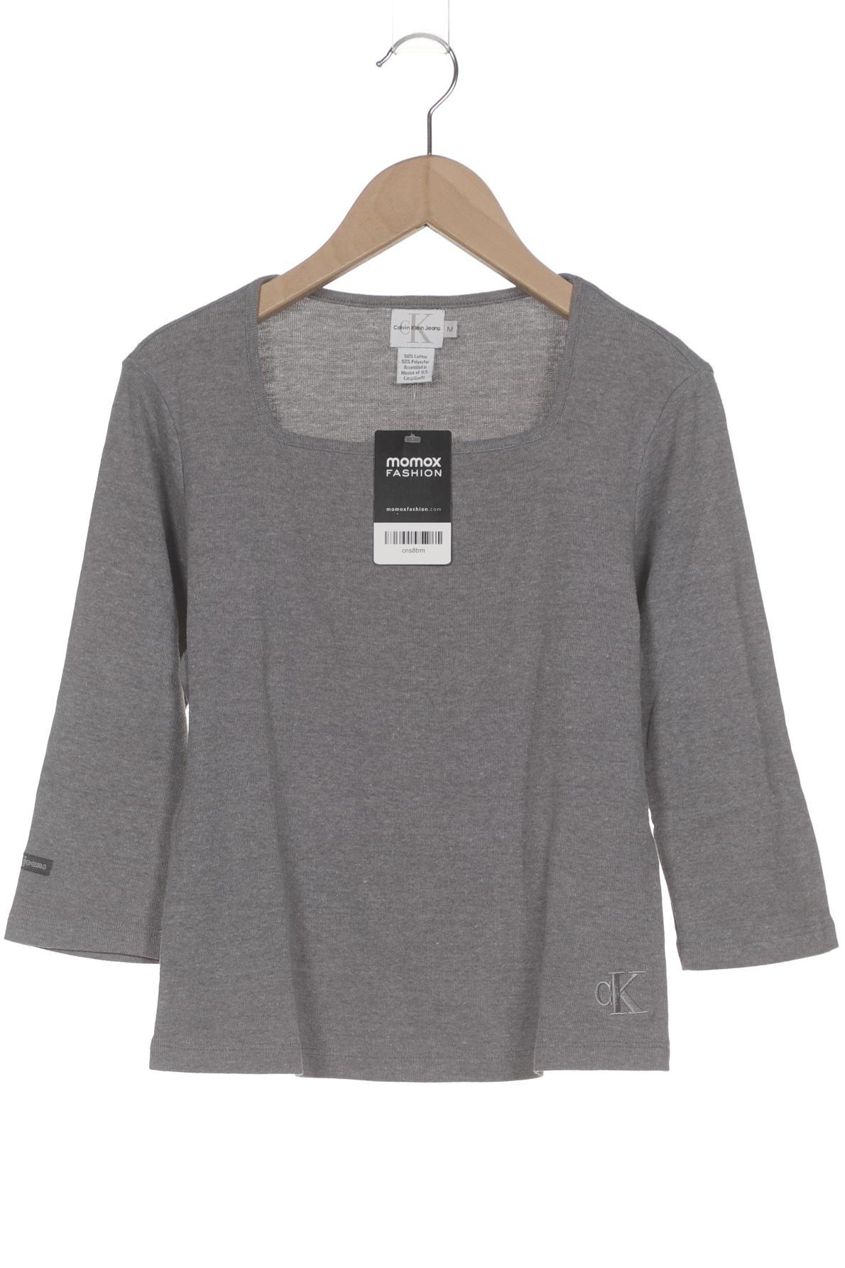 

Calvin Klein Jeans Damen Langarmshirt, grau, Gr. 38