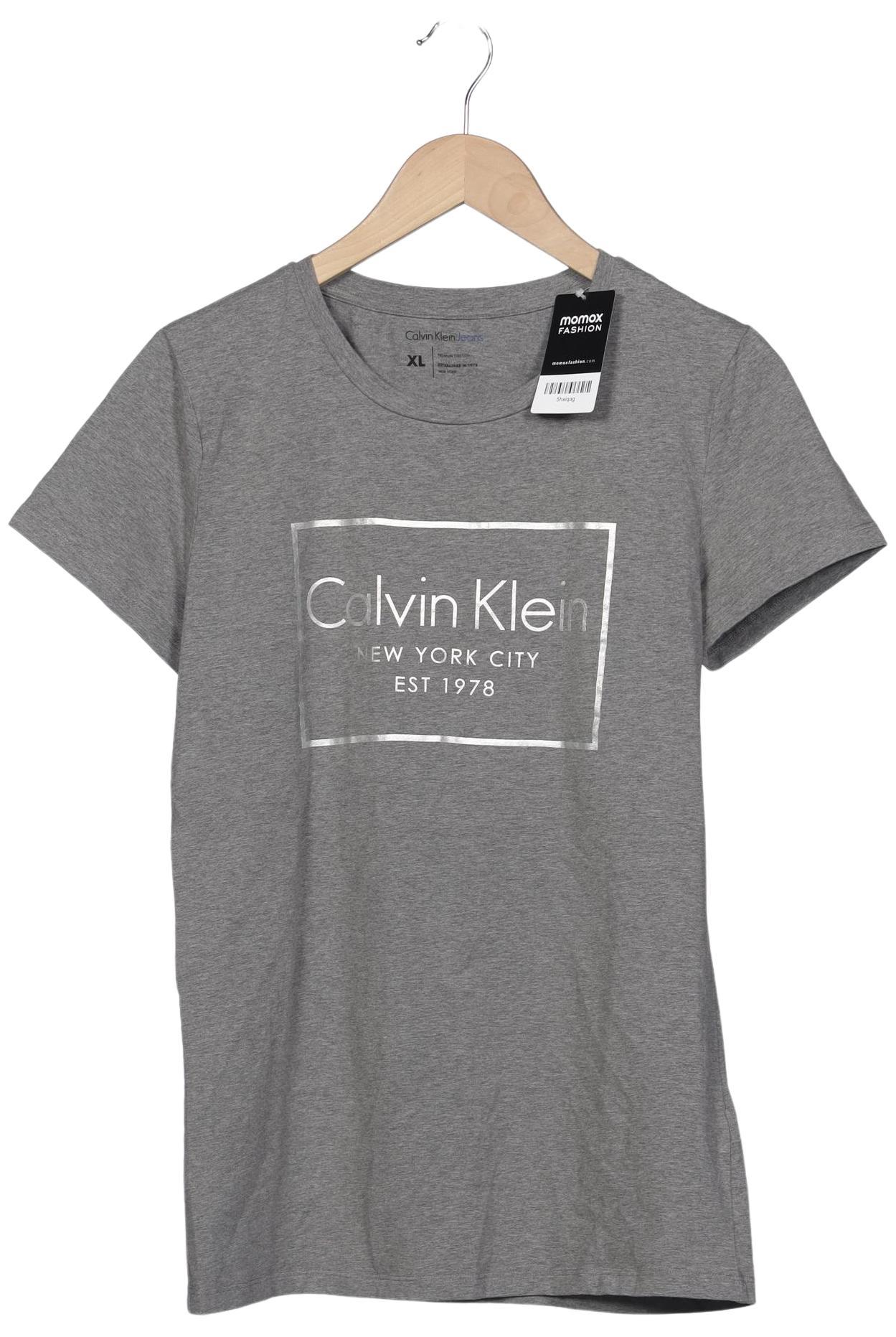 

Calvin Klein Jeans Damen T-Shirt, grau, Gr. 44