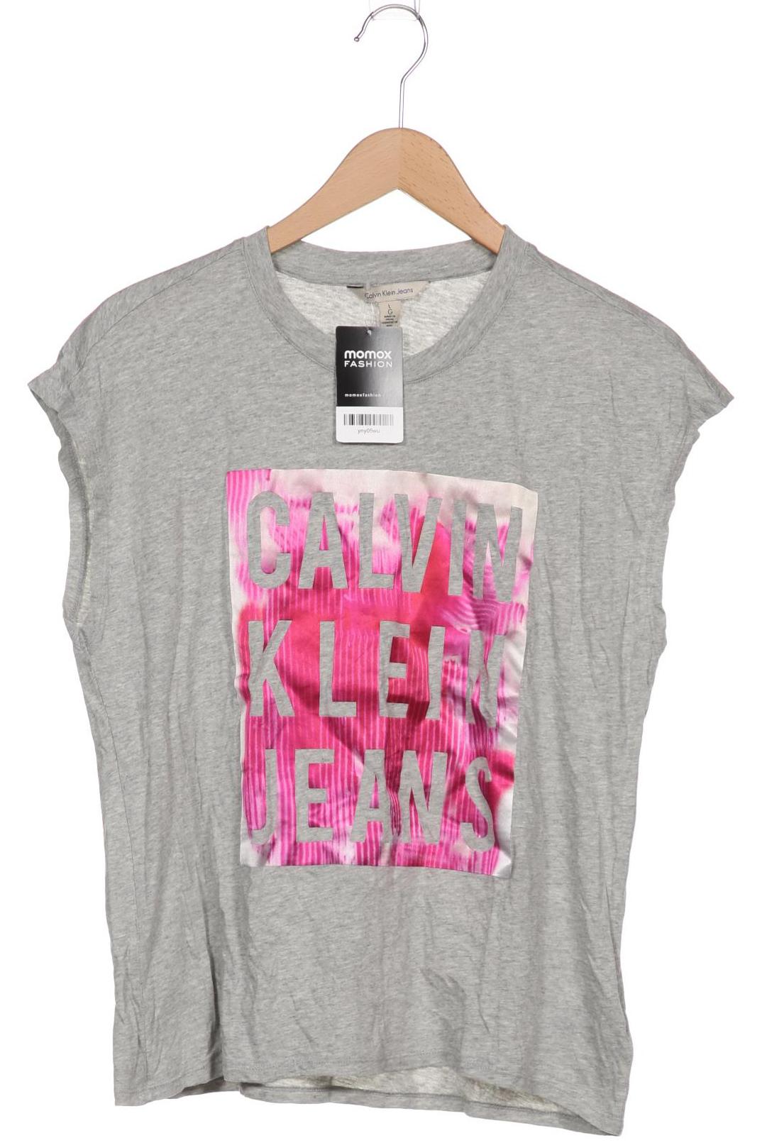 

Calvin Klein Jeans Damen T-Shirt, grau, Gr. 42
