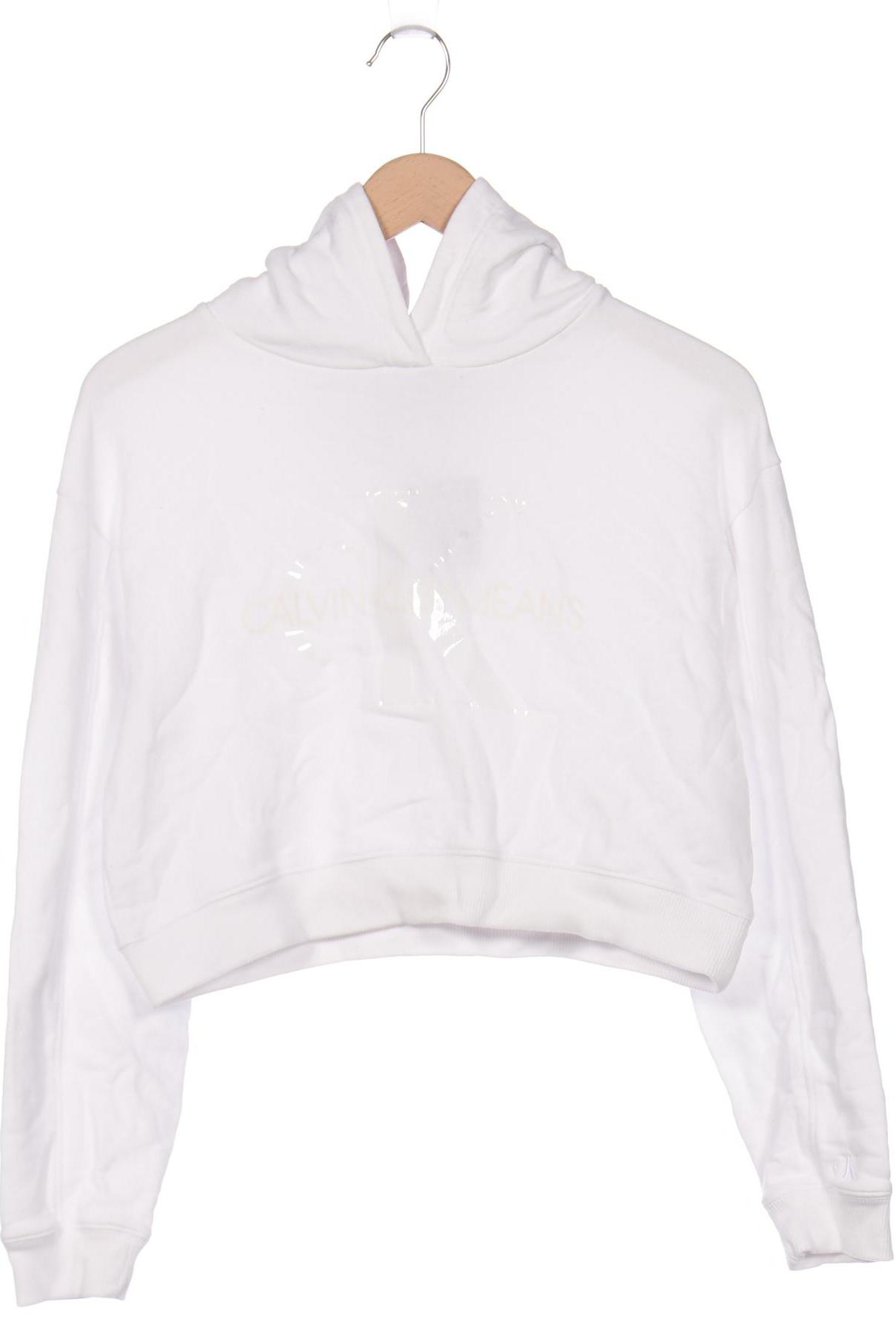

Calvin Klein Jeans Damen Kapuzenpullover, weiß, Gr. 36
