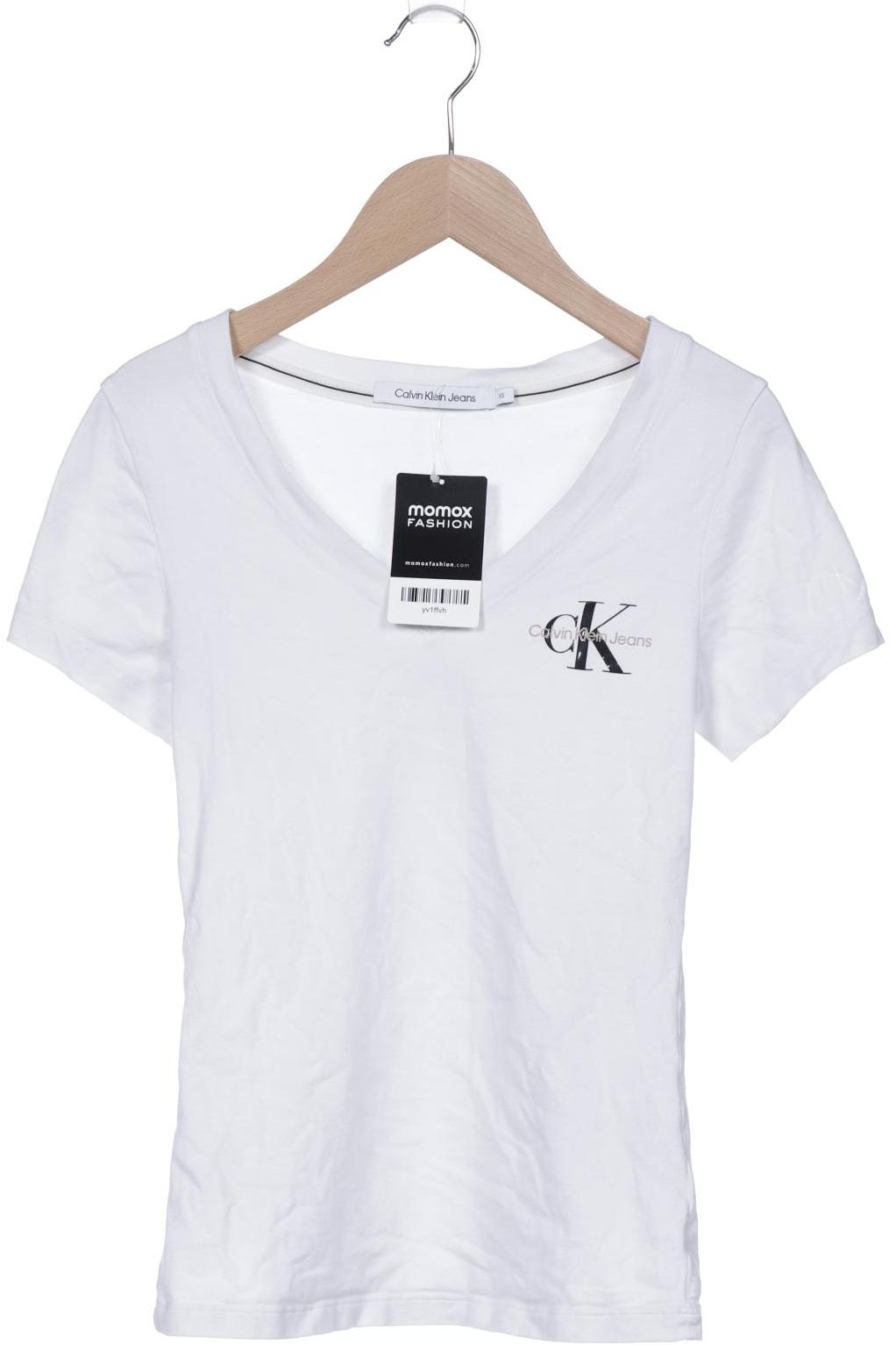 

Calvin Klein Jeans Damen T-Shirt, weiß, Gr. 34