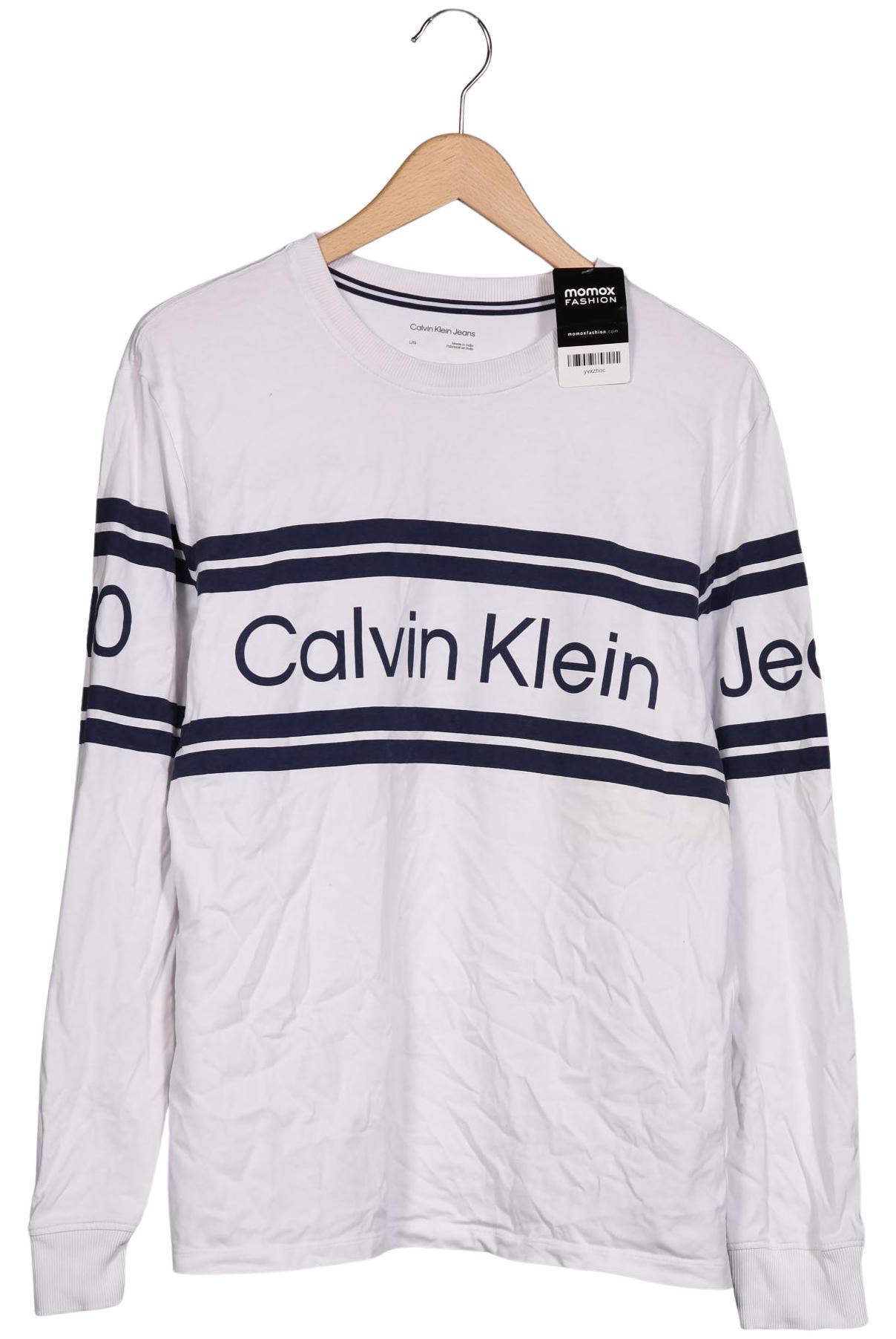 

Calvin Klein Jeans Herren Langarmshirt, weiß, Gr. 52