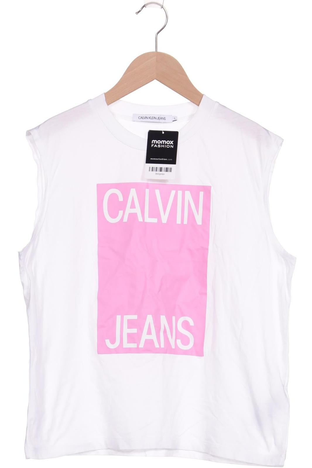

Calvin Klein Jeans Damen Top, weiß, Gr. 42