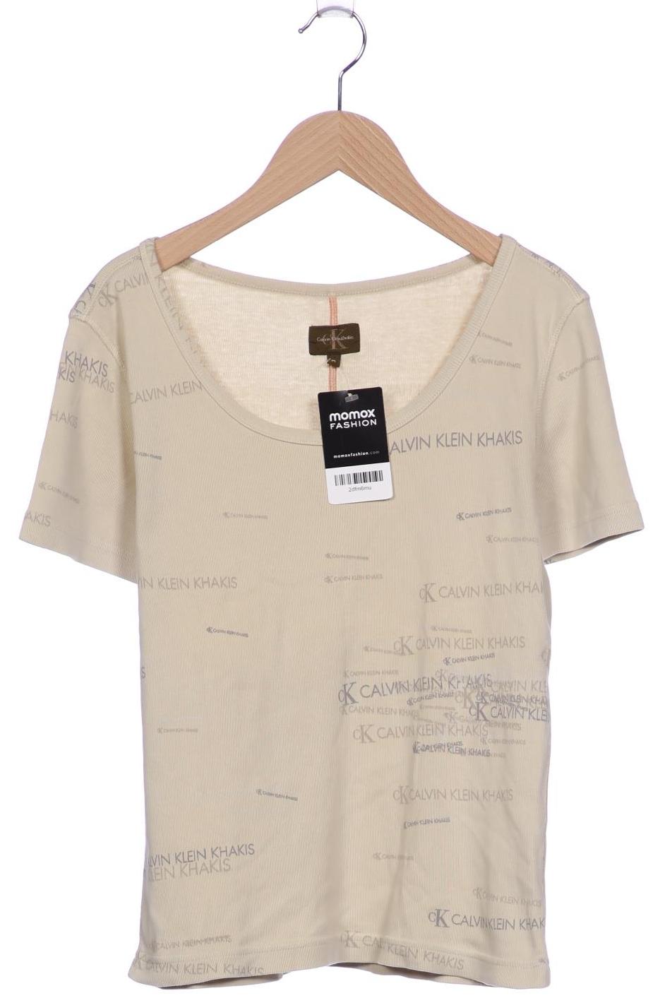 

Calvin Klein Jeans Damen T-Shirt, cremeweiß, Gr. 38