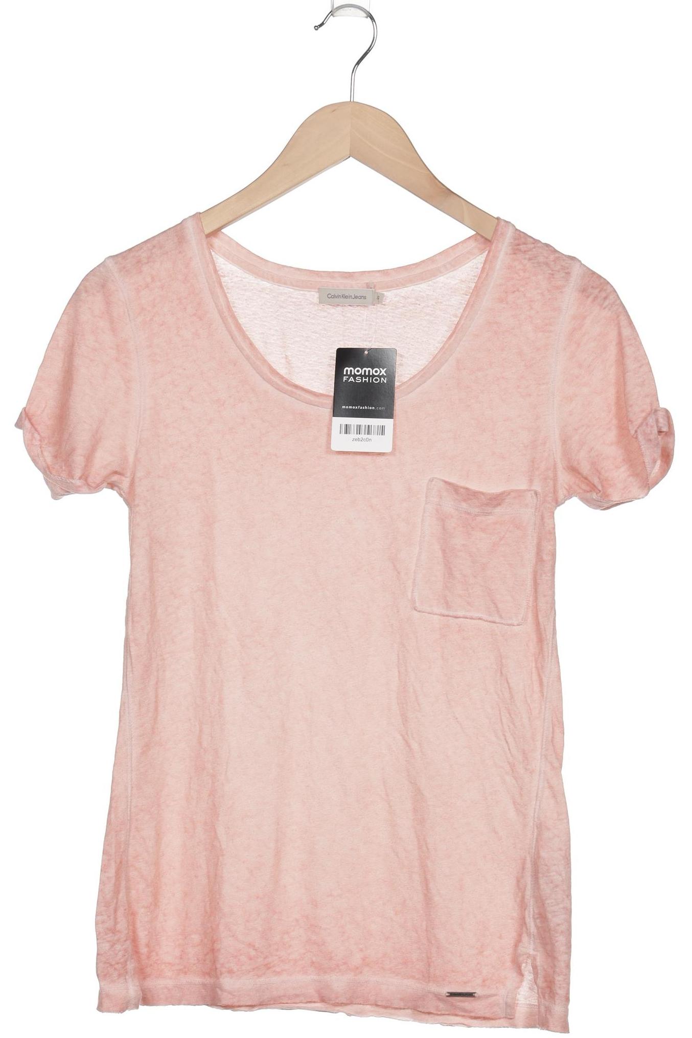 

Calvin Klein Jeans Damen T-Shirt, pink, Gr. 36