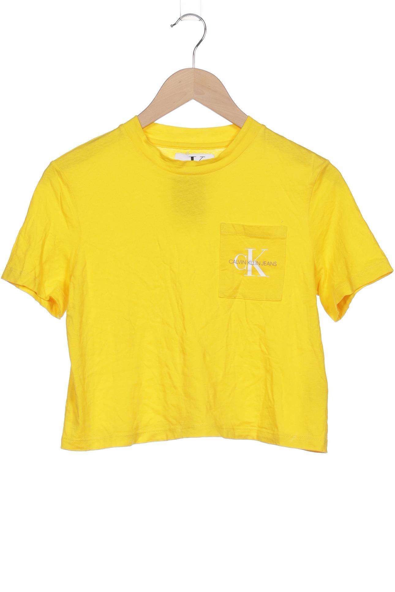 

Calvin Klein Jeans Damen T-Shirt, gelb, Gr. 36