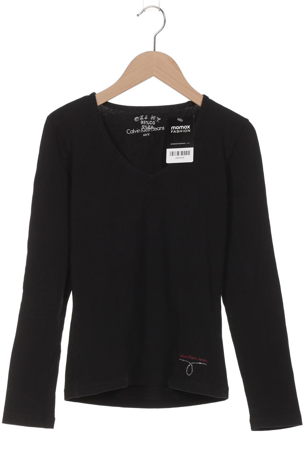 

Calvin Klein Jeans Damen Langarmshirt, schwarz, Gr. 38