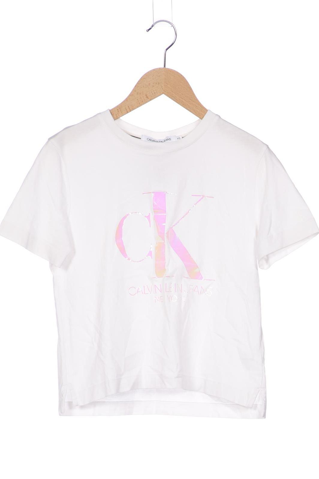 

Calvin Klein Jeans Damen T-Shirt, weiß, Gr. 34