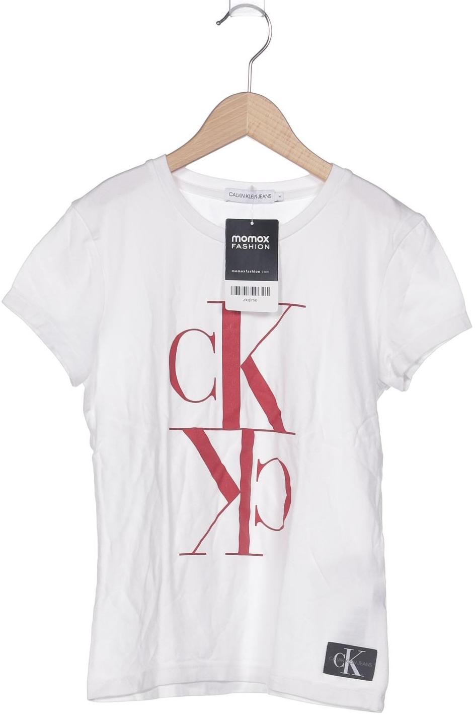 

Calvin Klein Jeans Damen T-Shirt, weiß, Gr. 164