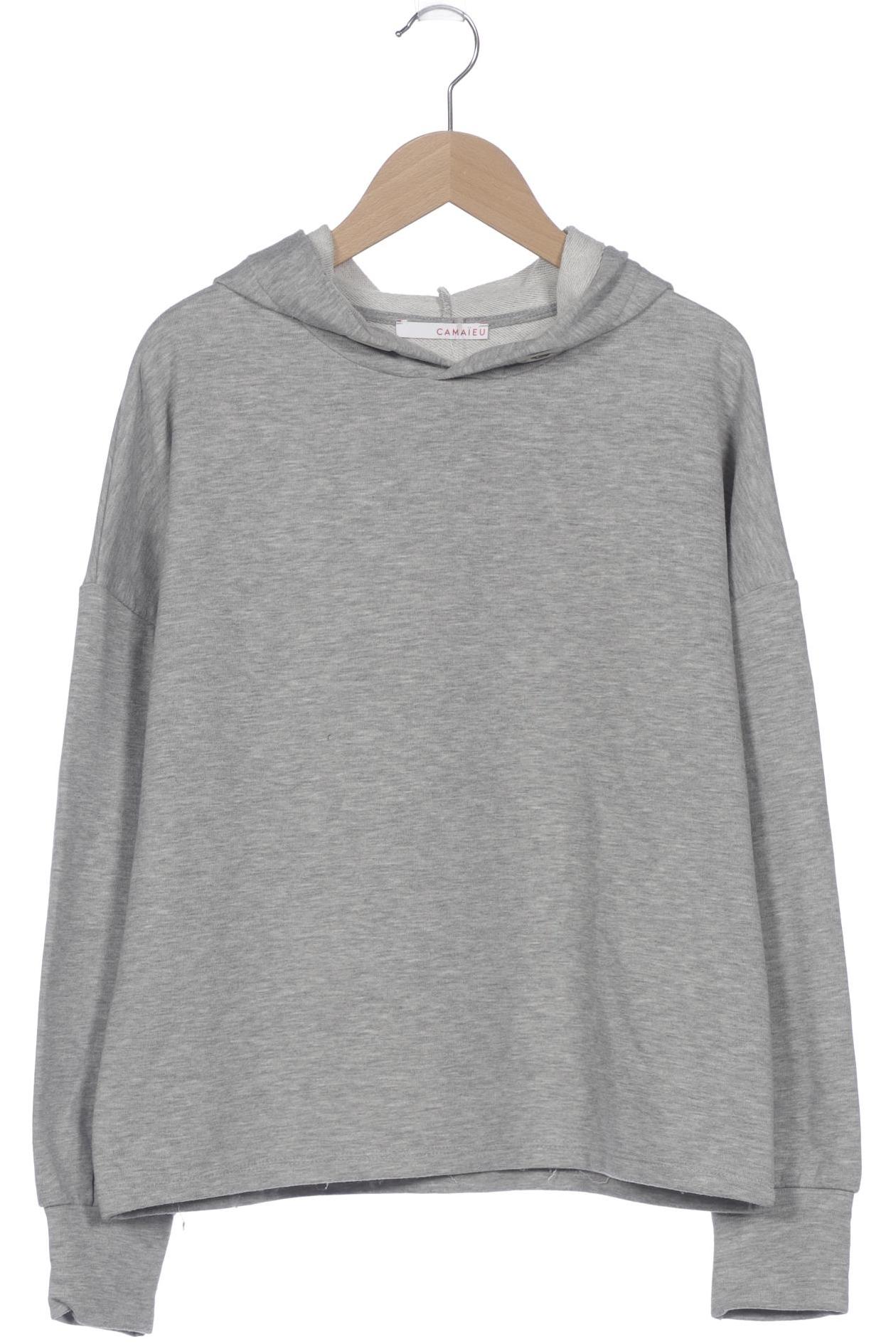 

camaieu Damen Kapuzenpullover, grau, Gr. 38