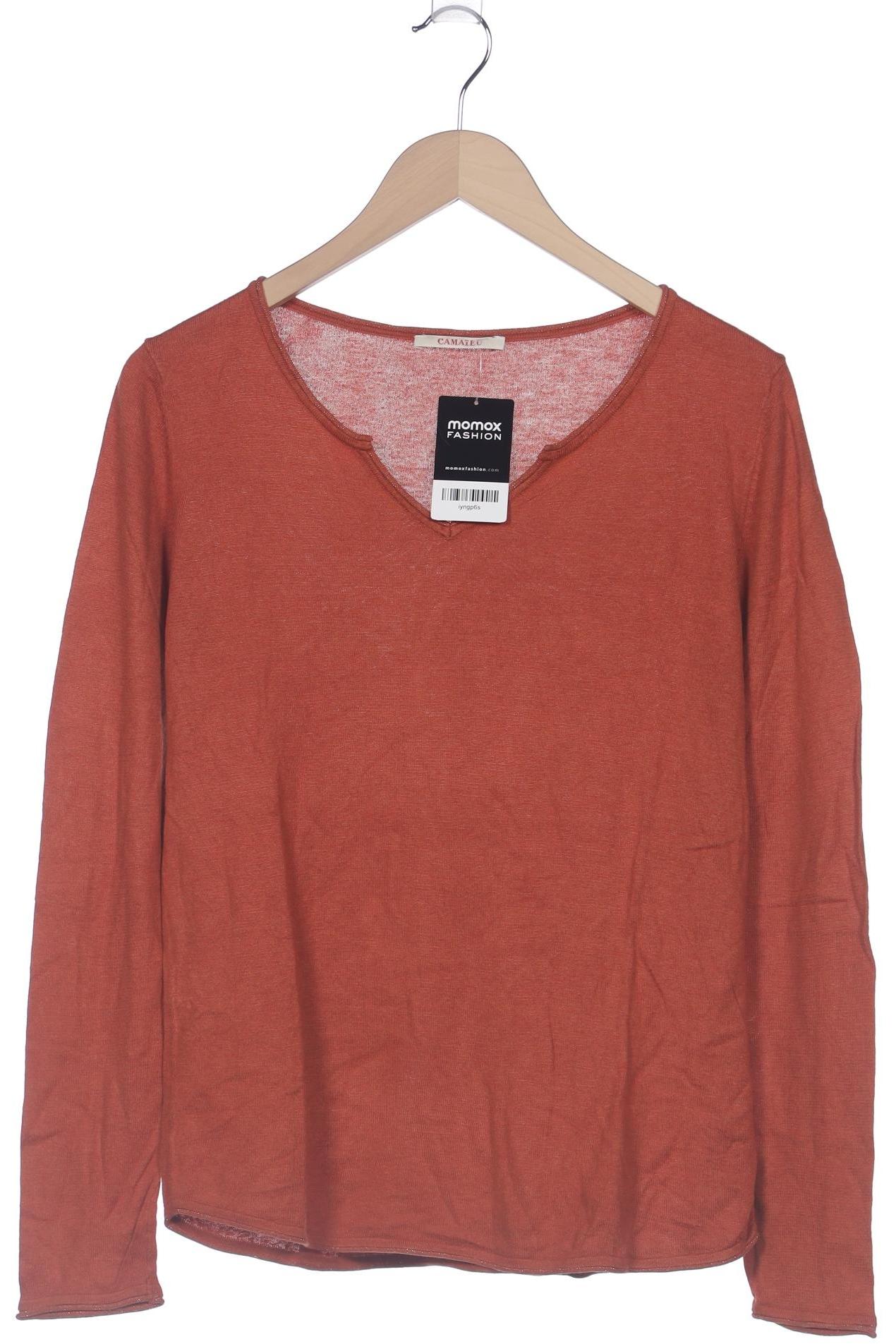 

camaieu Damen Langarmshirt, orange, Gr. 38