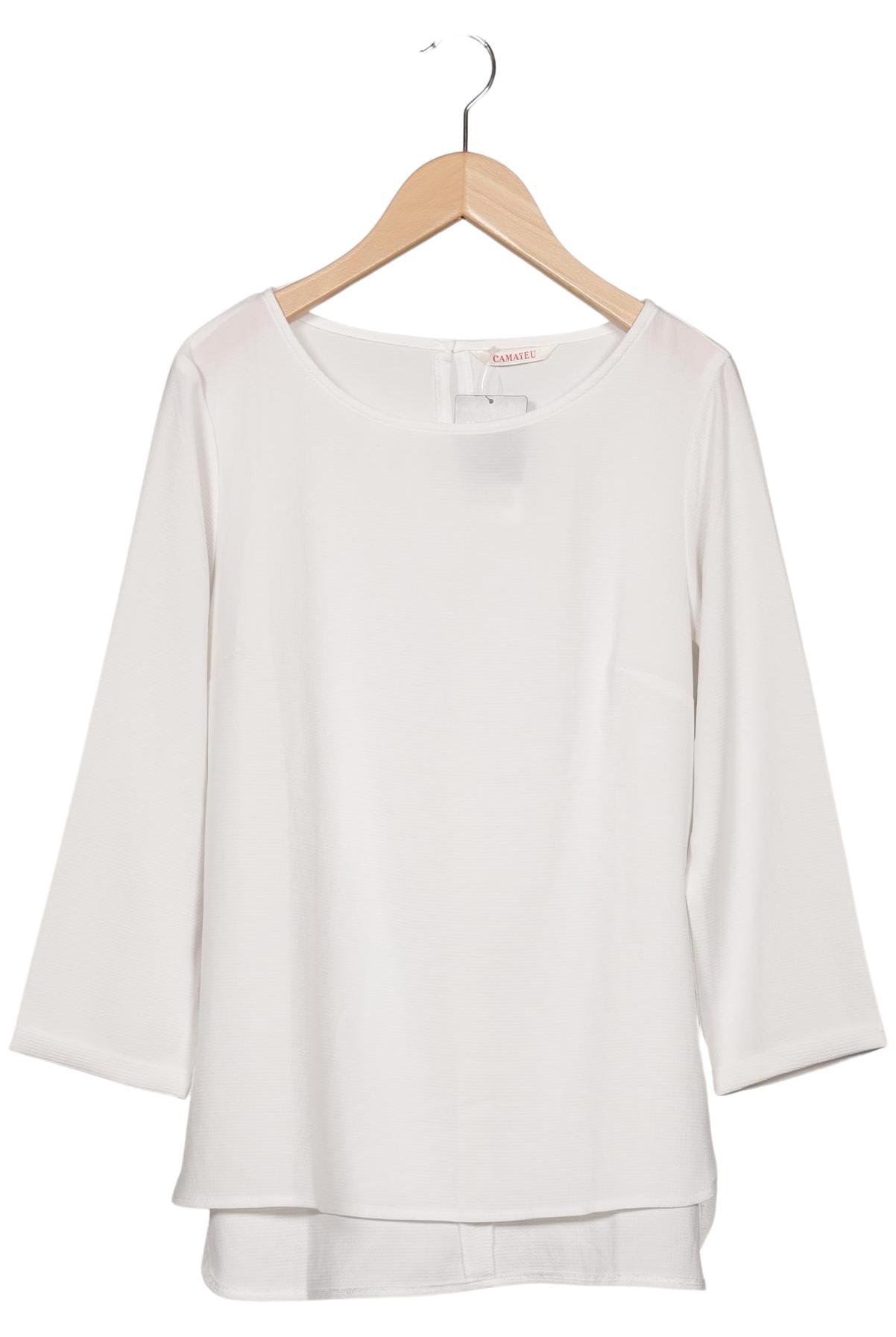 

camaieu Damen Langarmshirt, weiß, Gr. 42