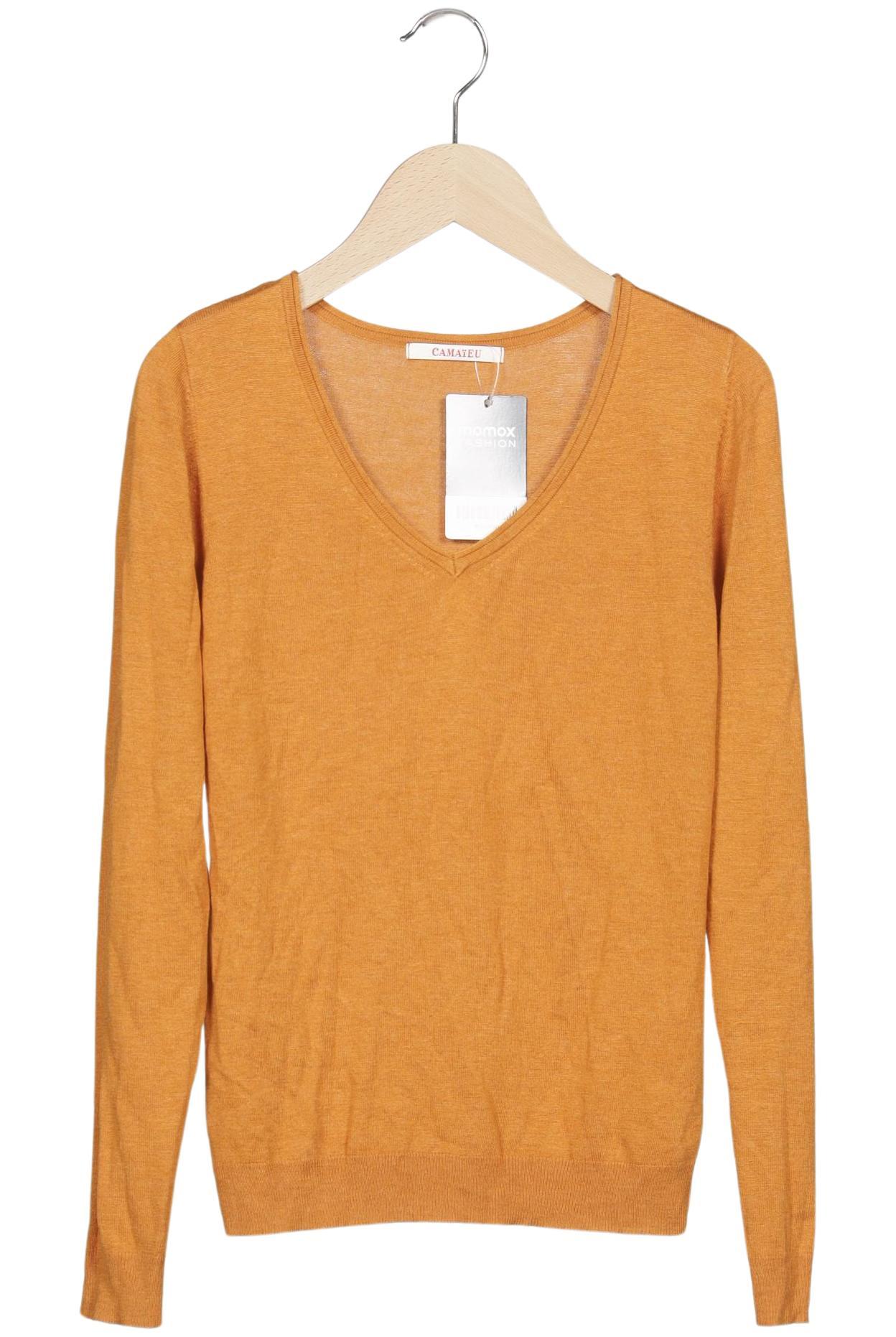 

camaieu Damen Pullover, orange, Gr. 34
