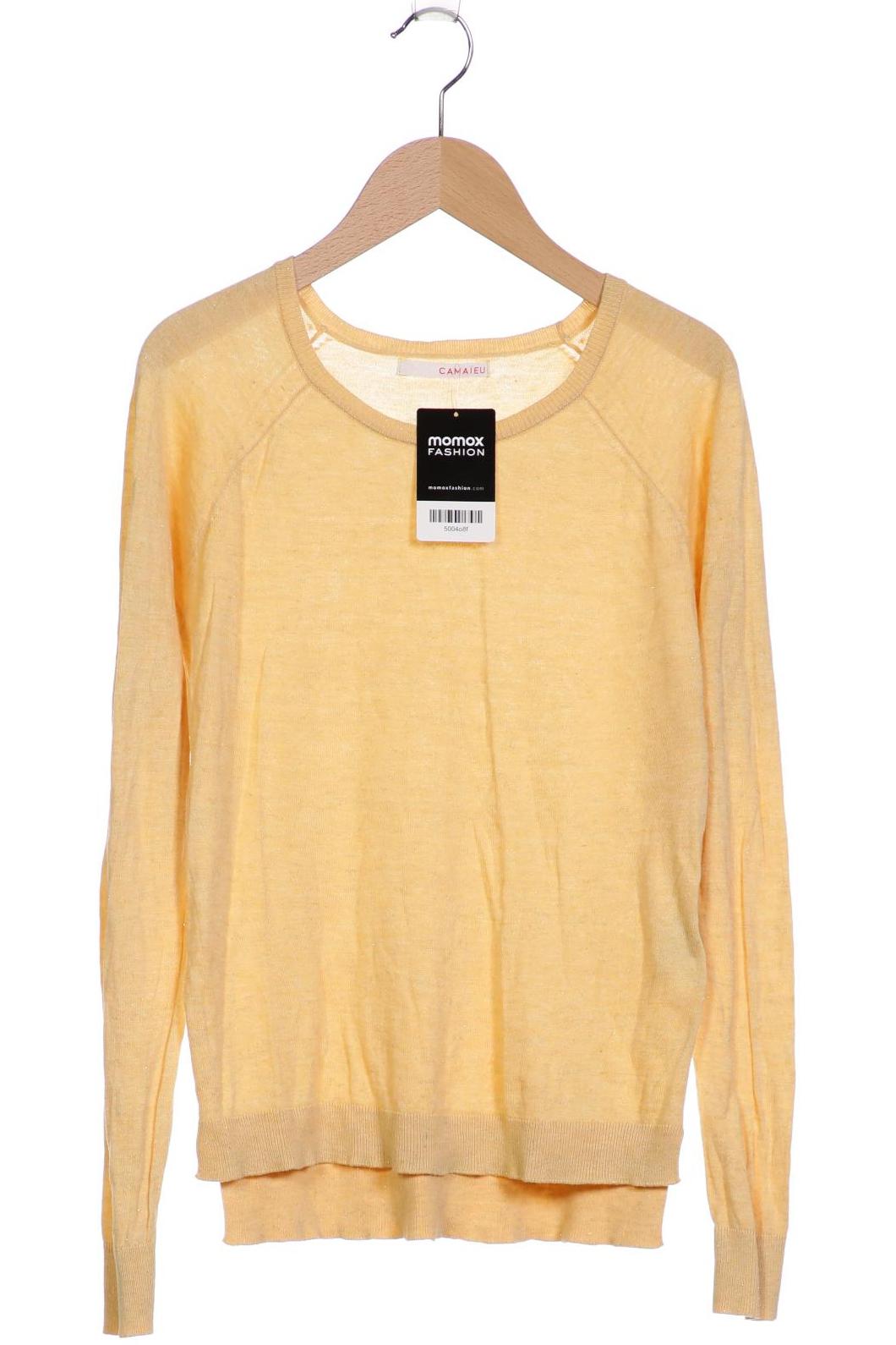 

camaieu Damen Pullover, gelb, Gr. 36