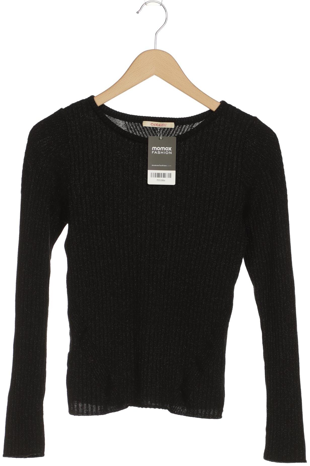 

camaieu Damen Pullover, schwarz