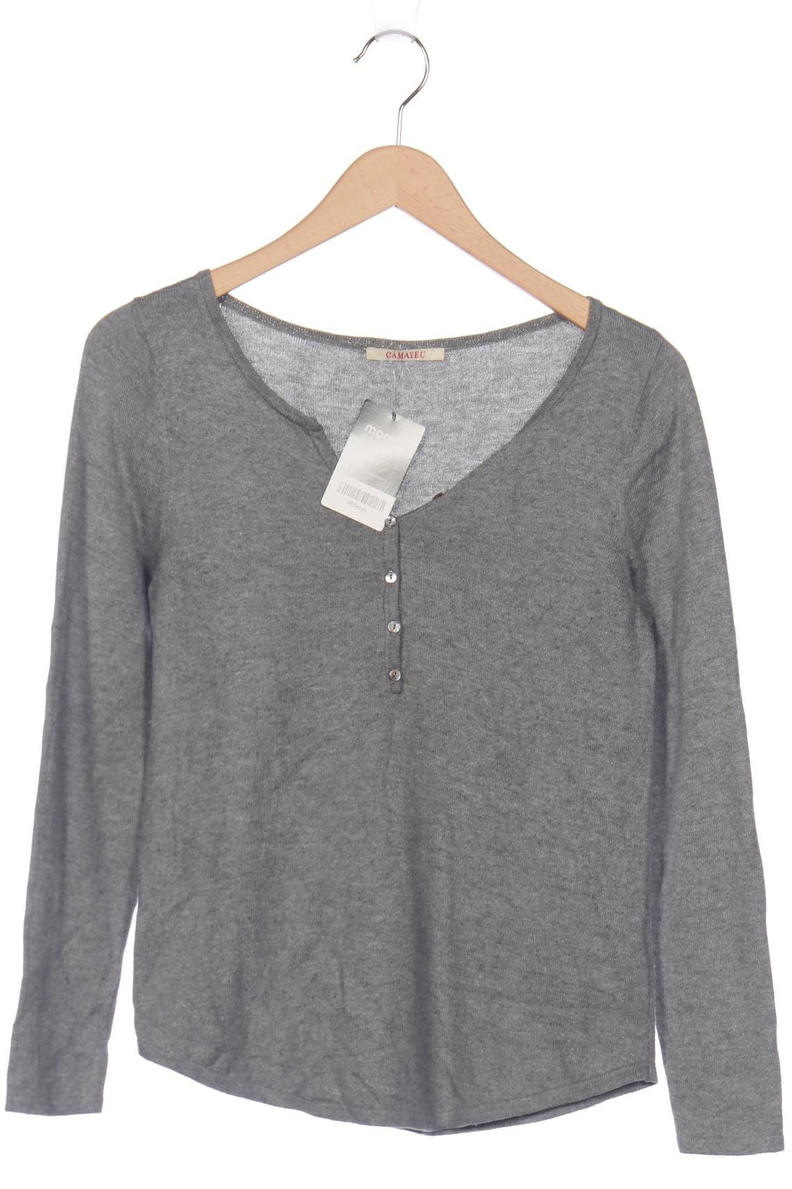 

camaieu Damen Pullover, grau, Gr. 34