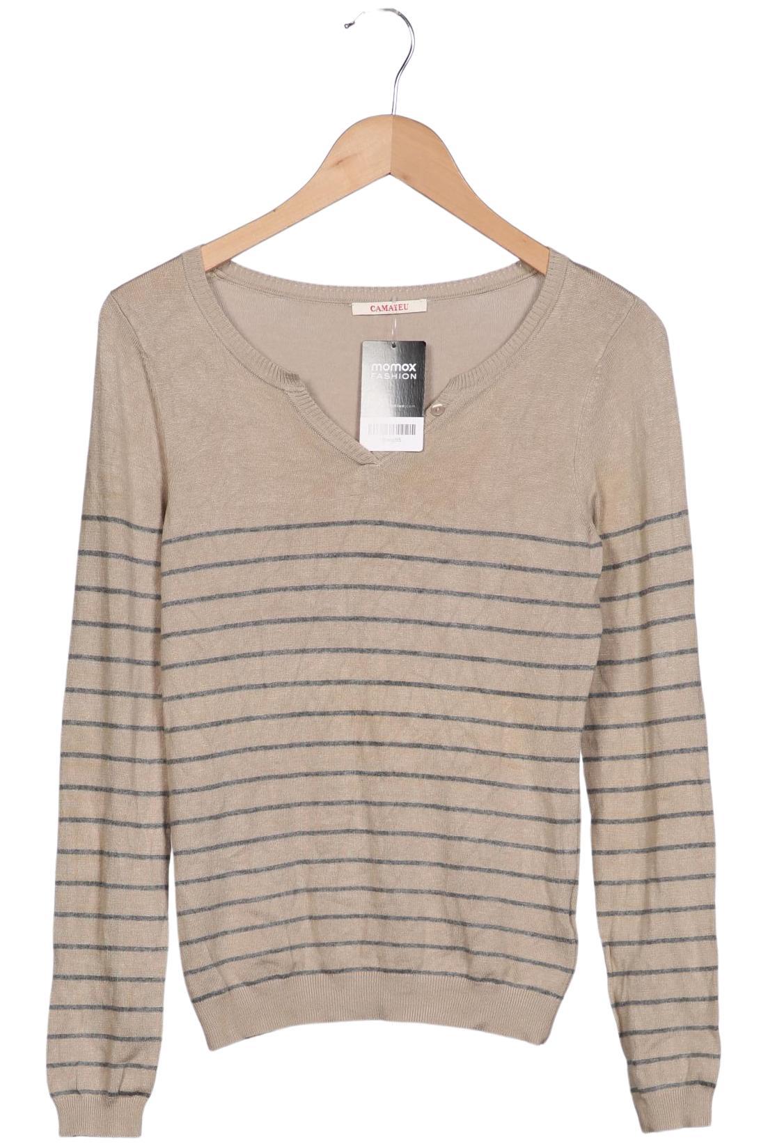 

camaieu Damen Pullover, beige, Gr. 36