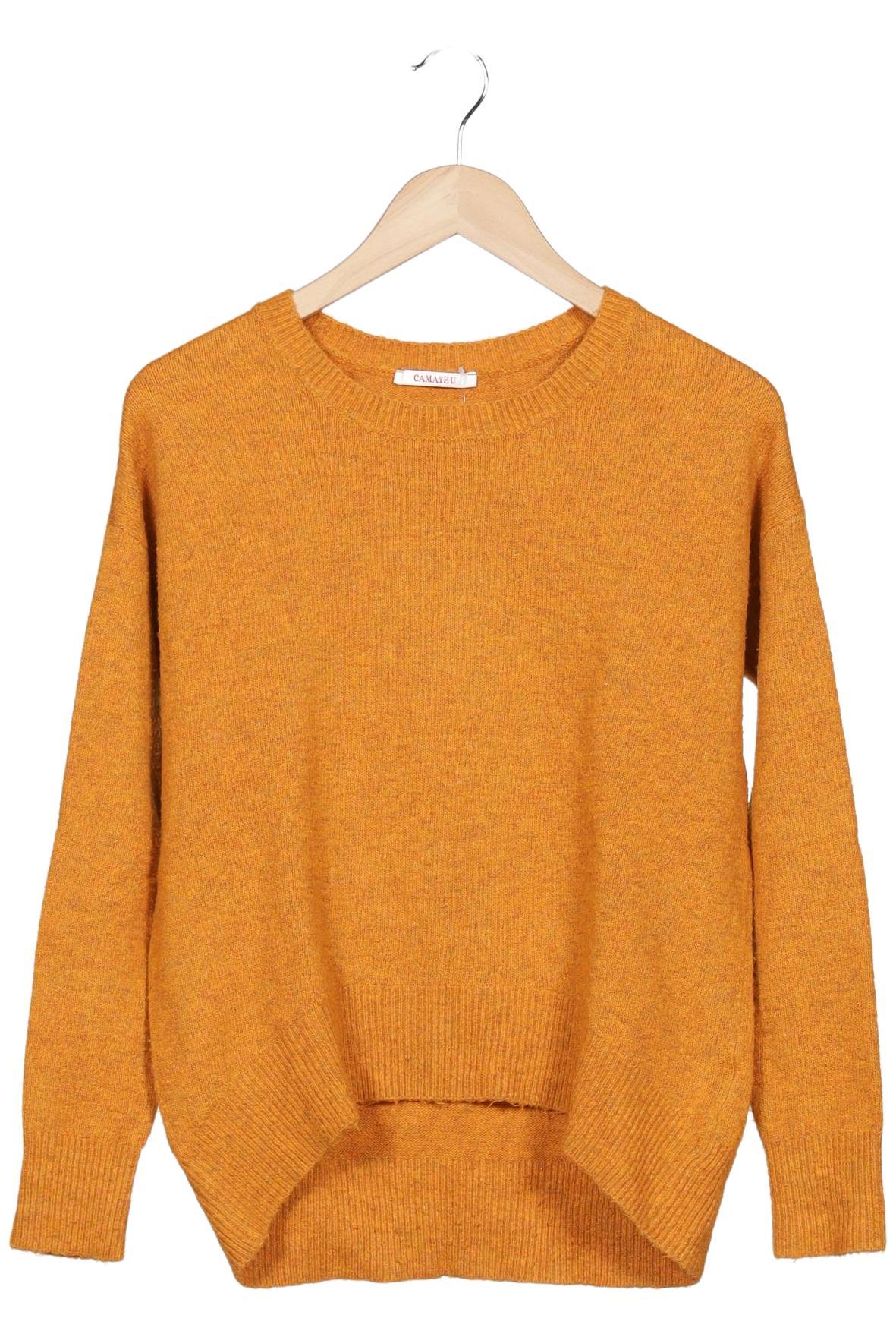 

camaieu Damen Pullover, orange, Gr. 36