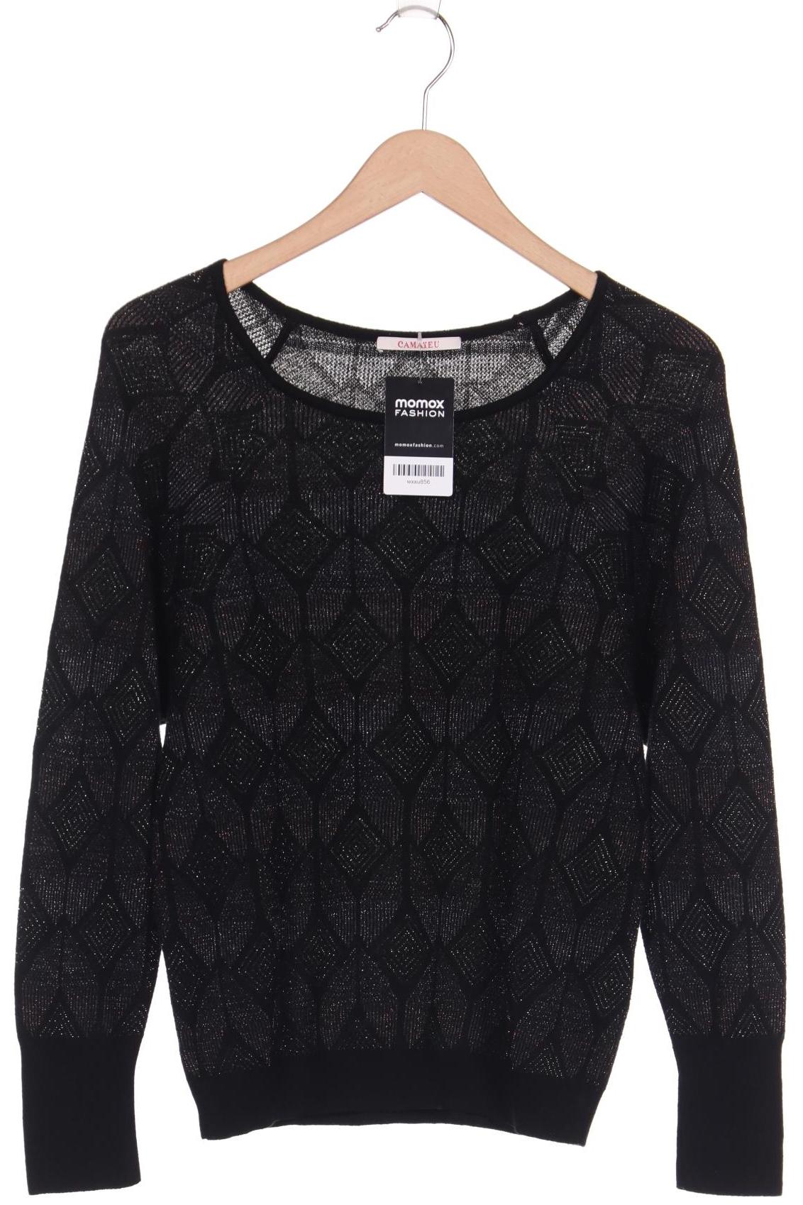 

camaieu Damen Pullover, schwarz