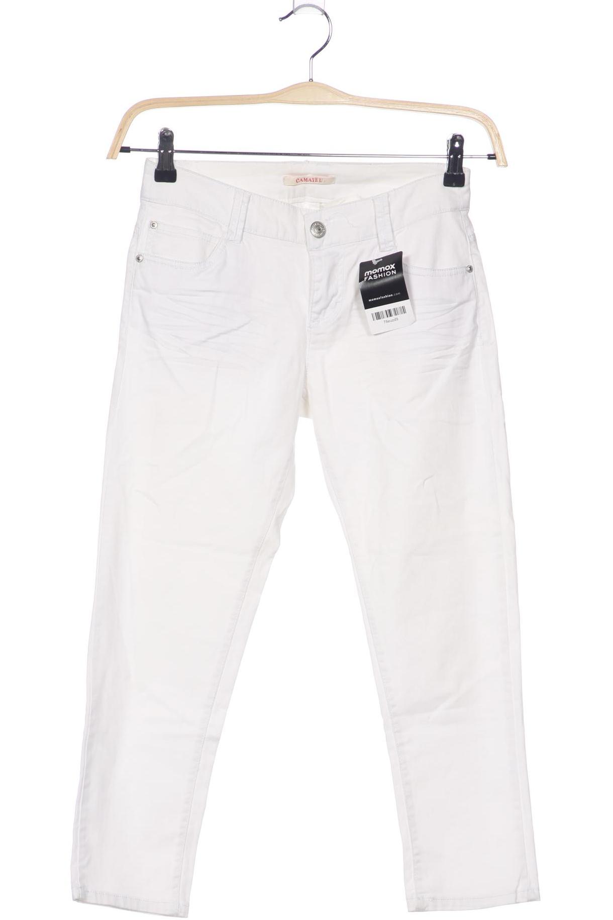 

camaieu Damen Stoffhose, weiß, Gr. 28