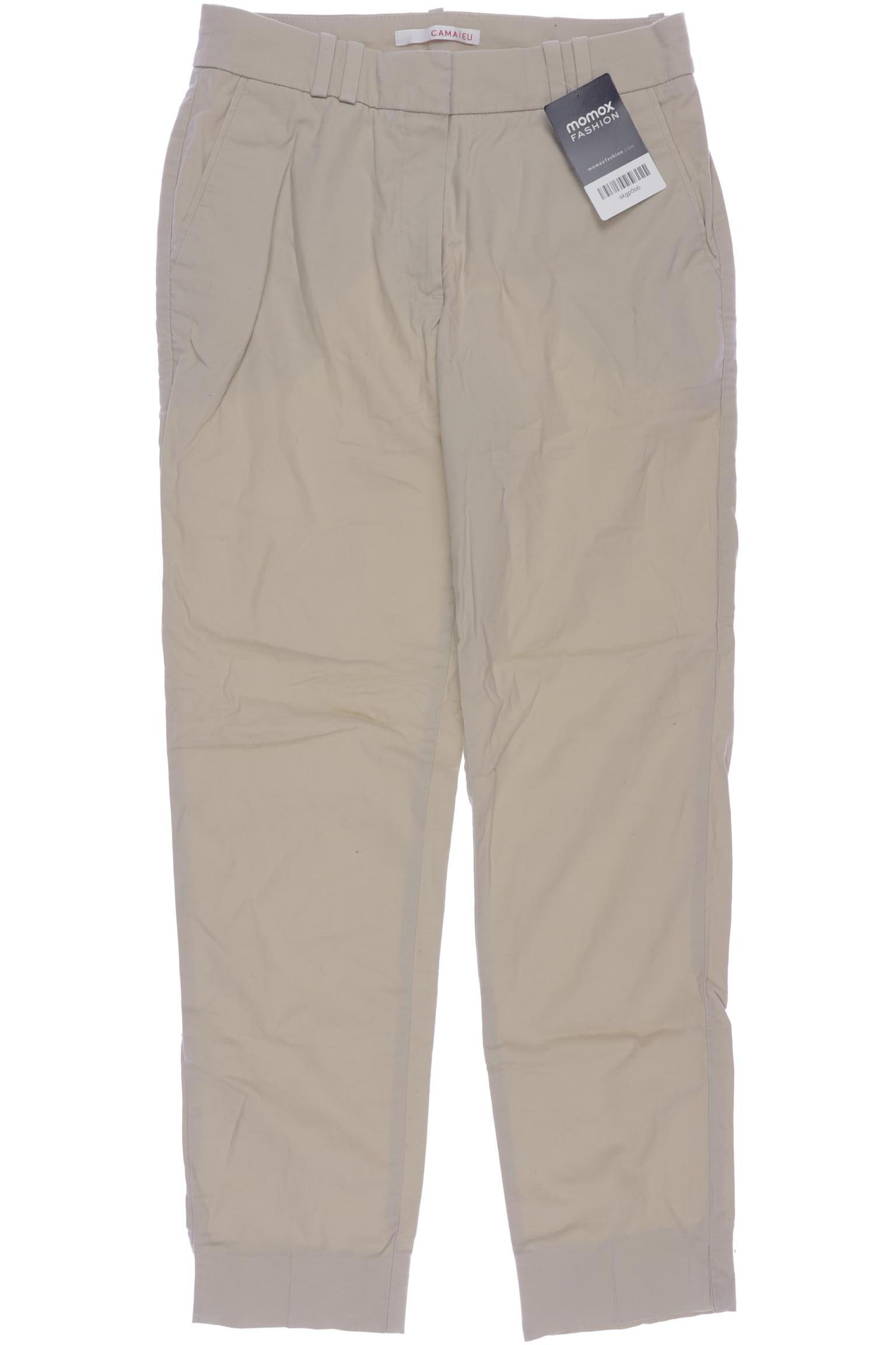 

camaieu Damen Stoffhose, beige, Gr. 34