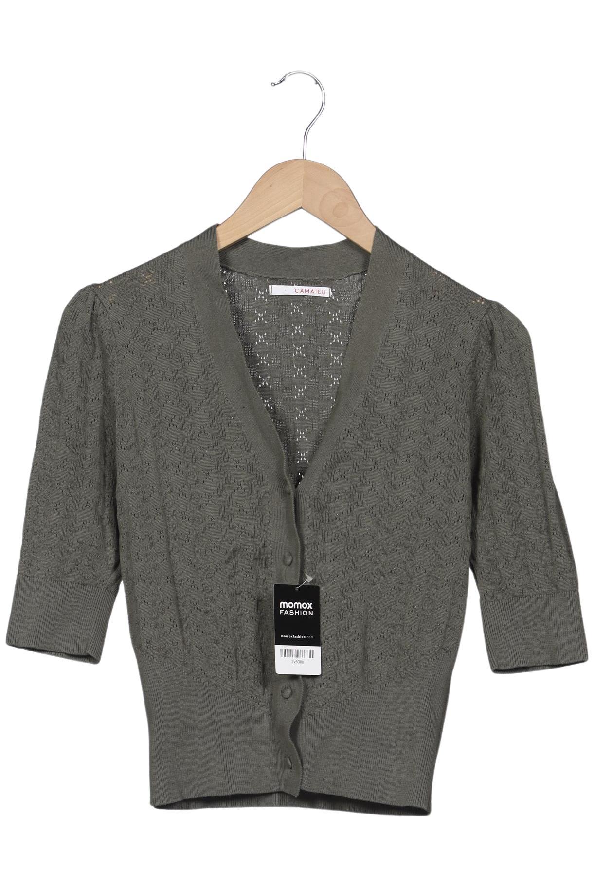 

camaieu Damen Strickjacke, grün, Gr. 34