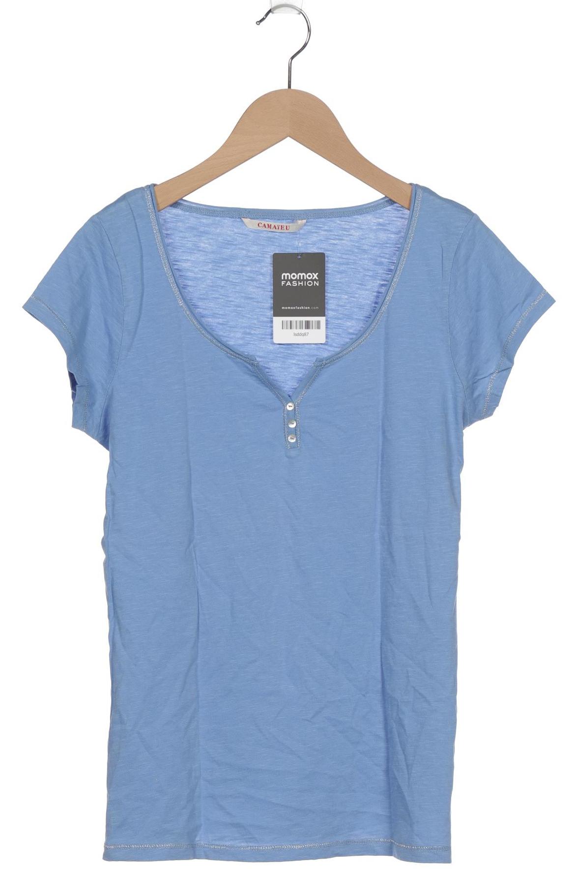 

camaieu Damen T-Shirt, blau, Gr. 36