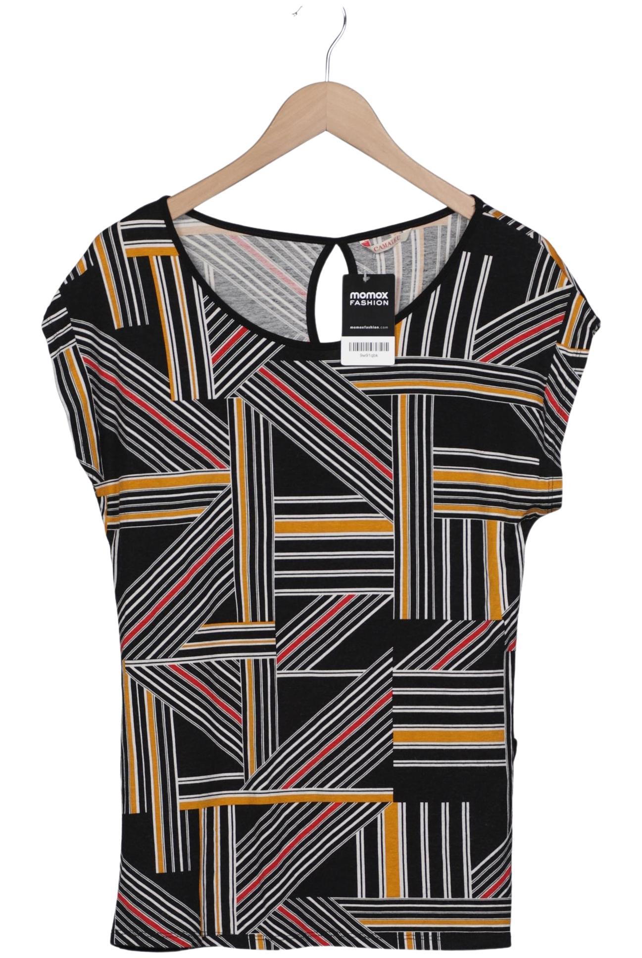 

camaieu Damen T-Shirt, schwarz, Gr. 38