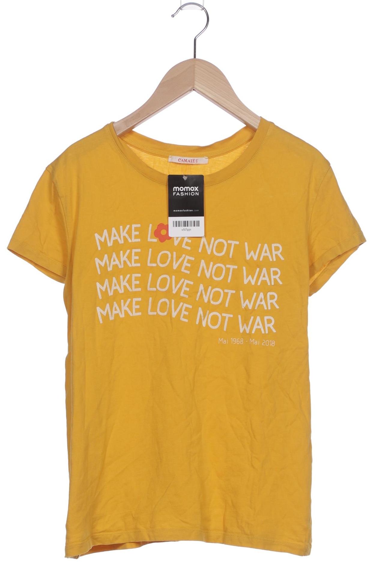 

camaieu Damen T-Shirt, gelb, Gr. 38