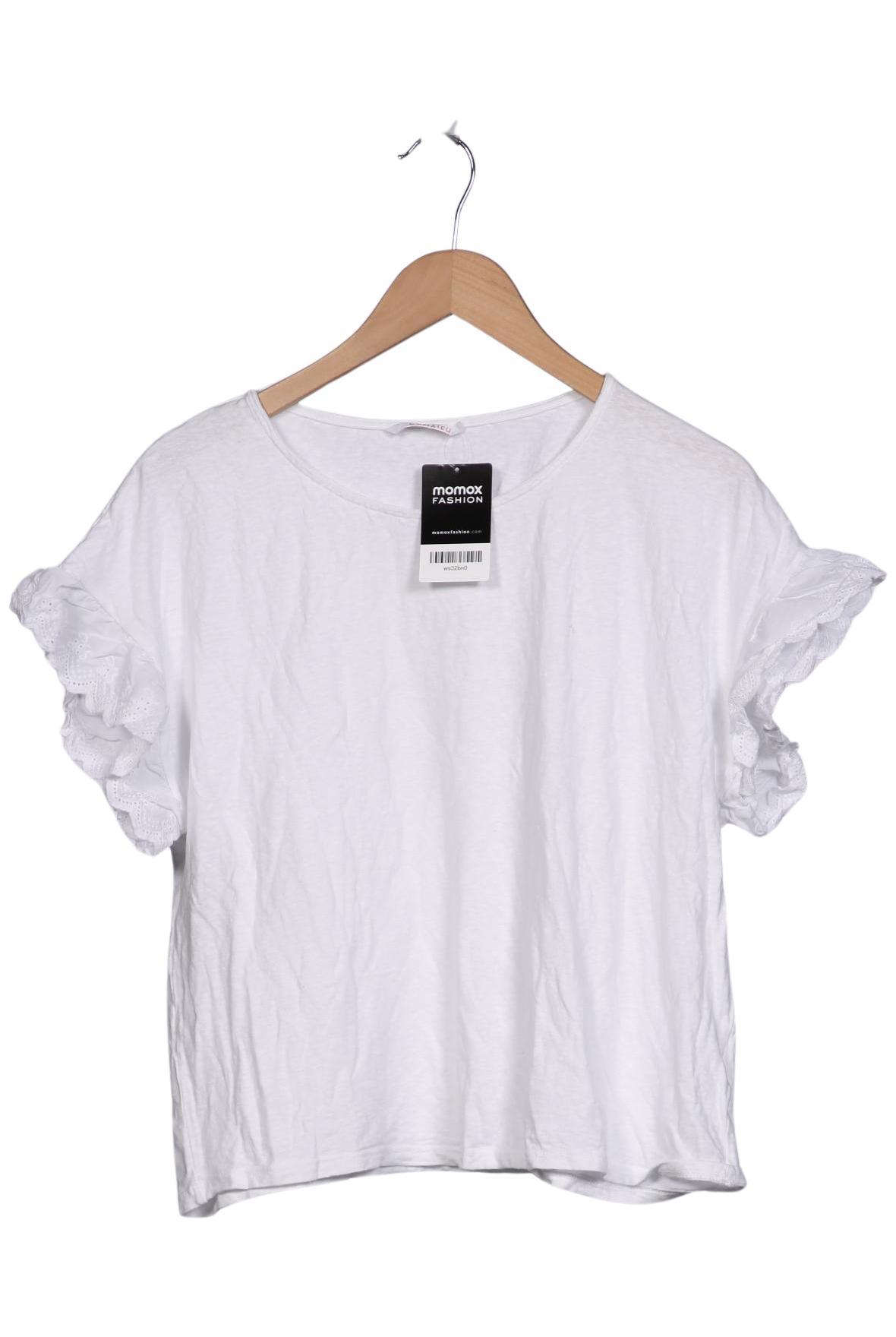 

camaieu Damen T-Shirt, weiß, Gr. 44