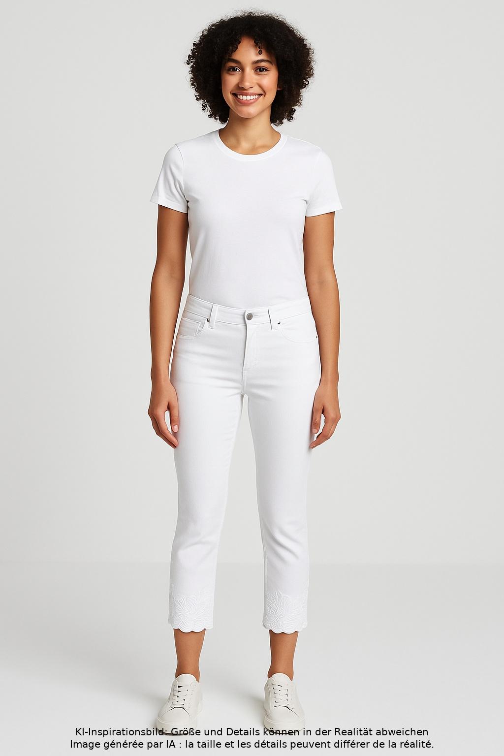 

Cambio Damen Jeans, weiß, Gr. 27