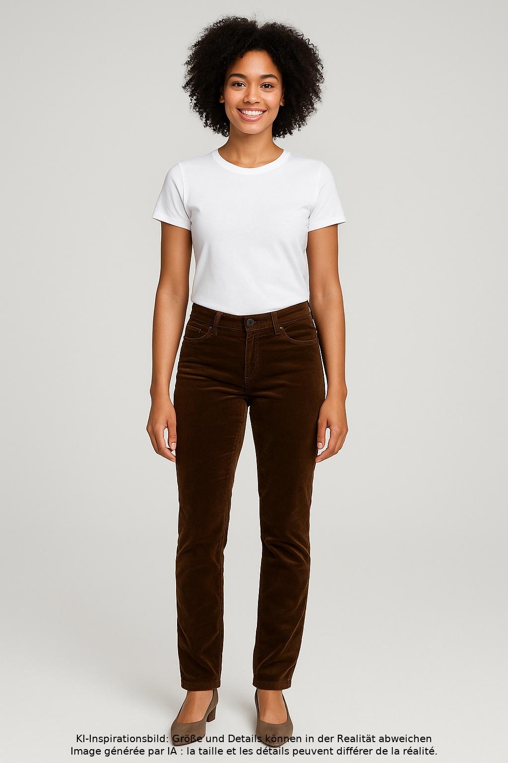 

Cambio Damen Stoffhose, braun, Gr. 25