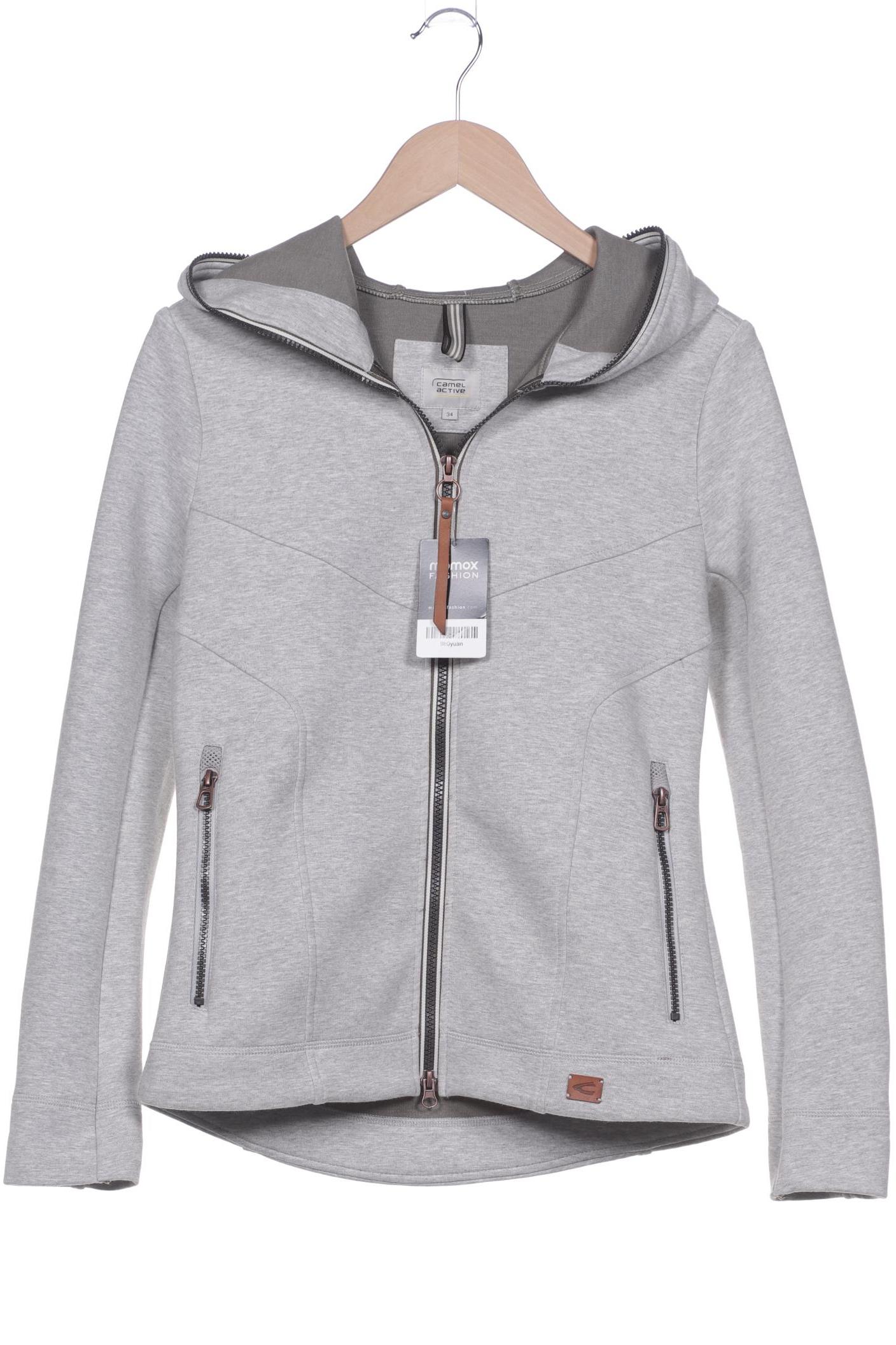 

camel active Damen Kapuzenpullover, grau, Gr. 34