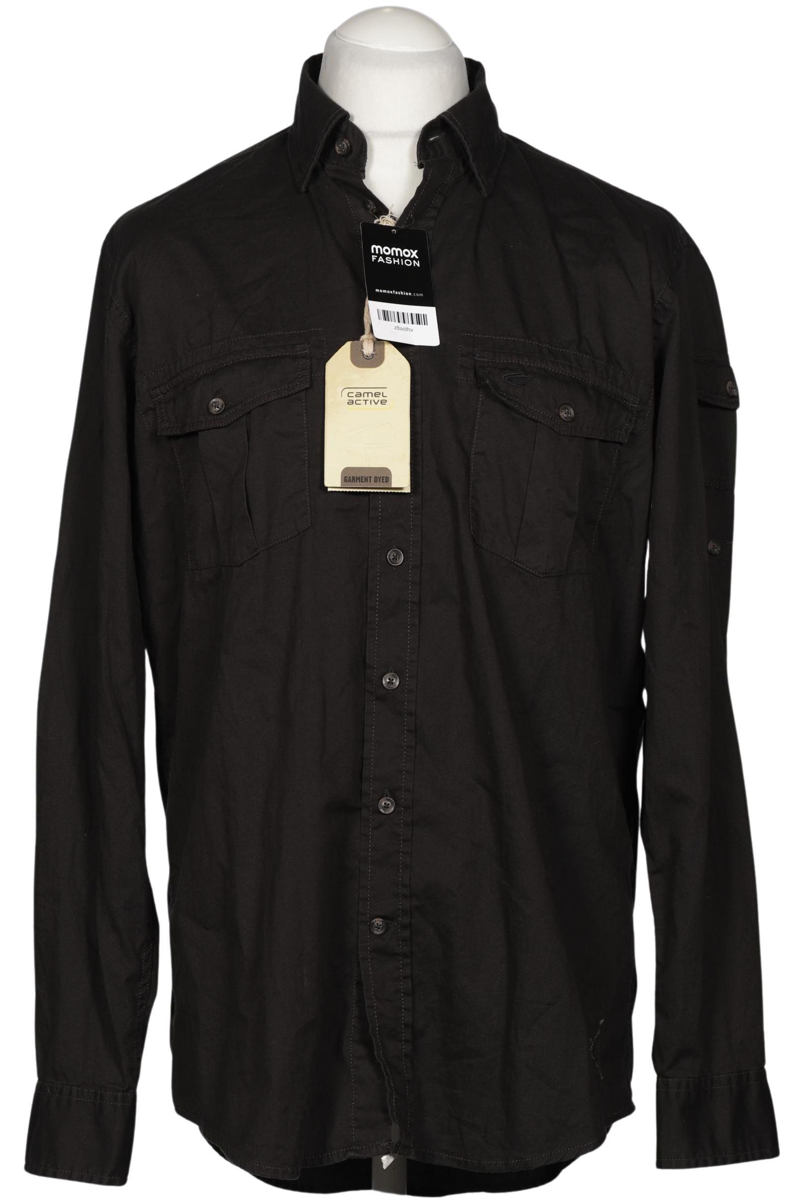 

camel active Herren Hemd, schwarz, Gr. 48