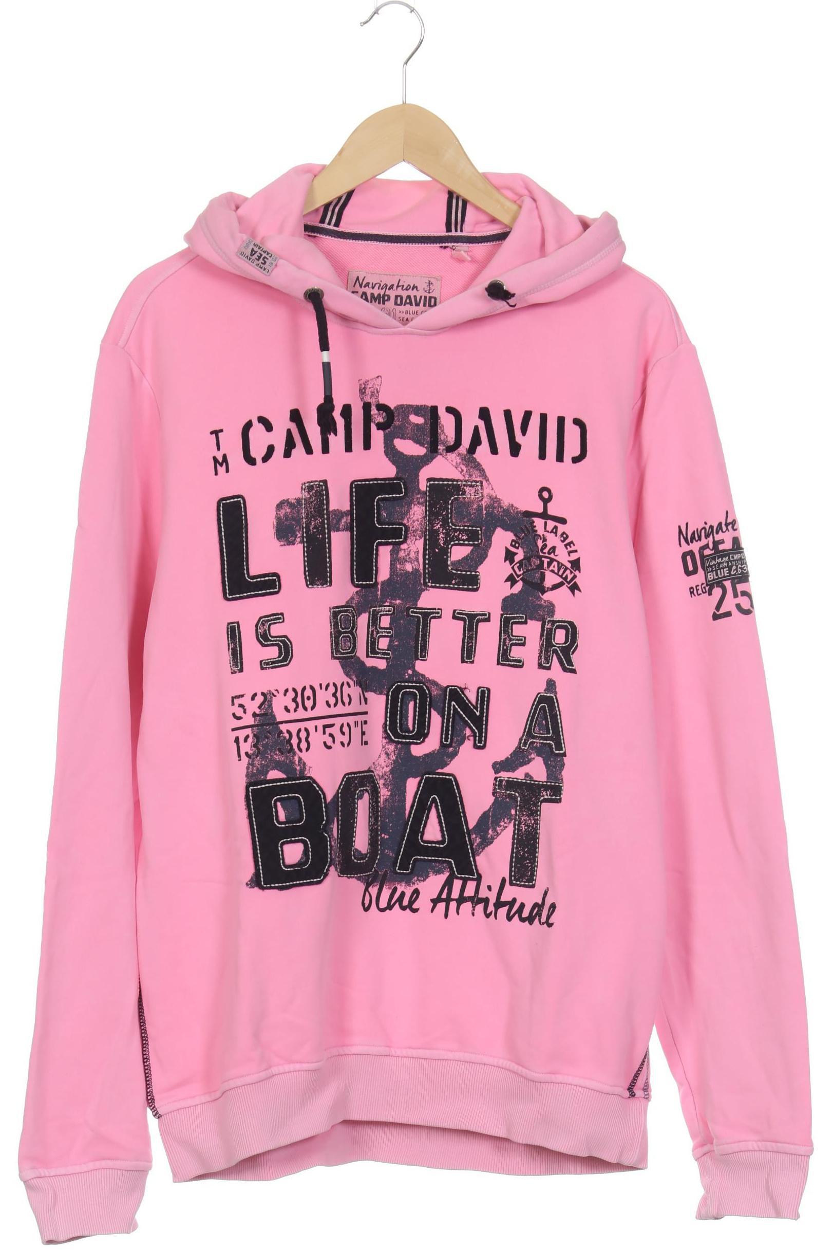 

Camp David Herren Kapuzenpullover, pink, Gr.
