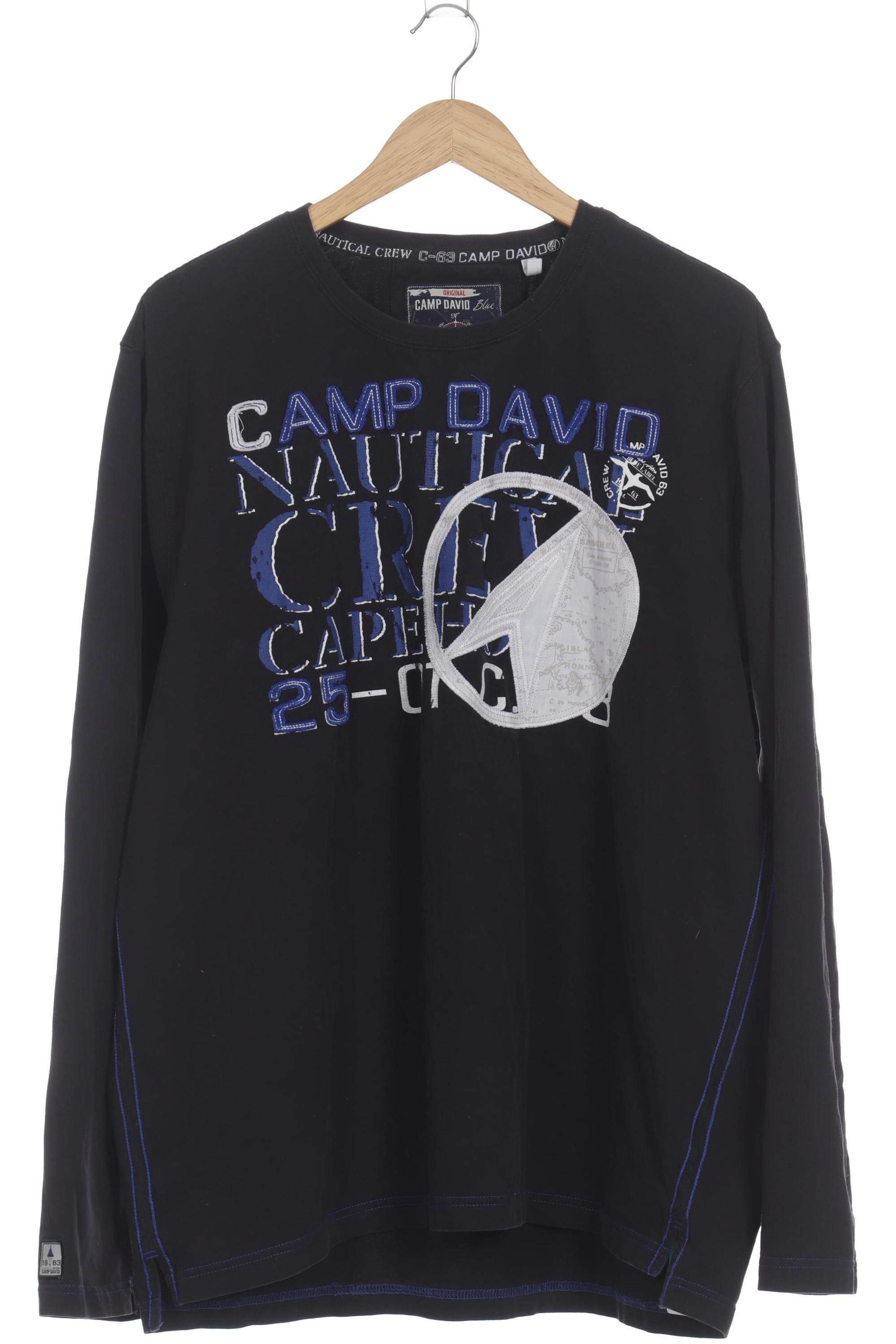 

Camp David Herren Langarmshirt, blau, Gr.