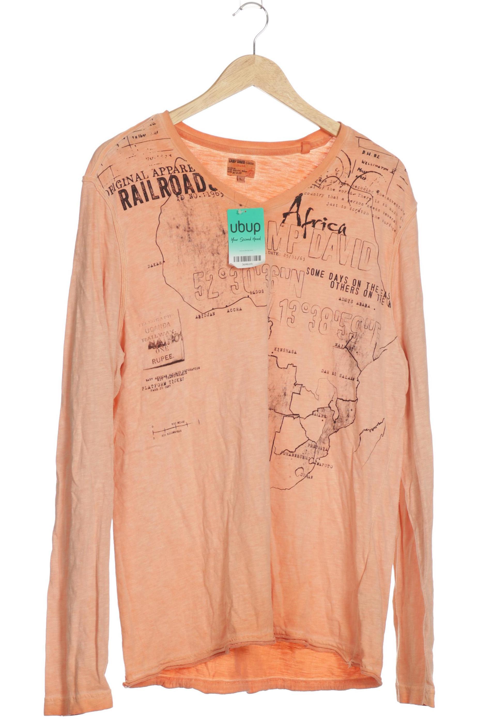 Thumbnail - Camp David Herren Langarmshirt, orange, Gr.