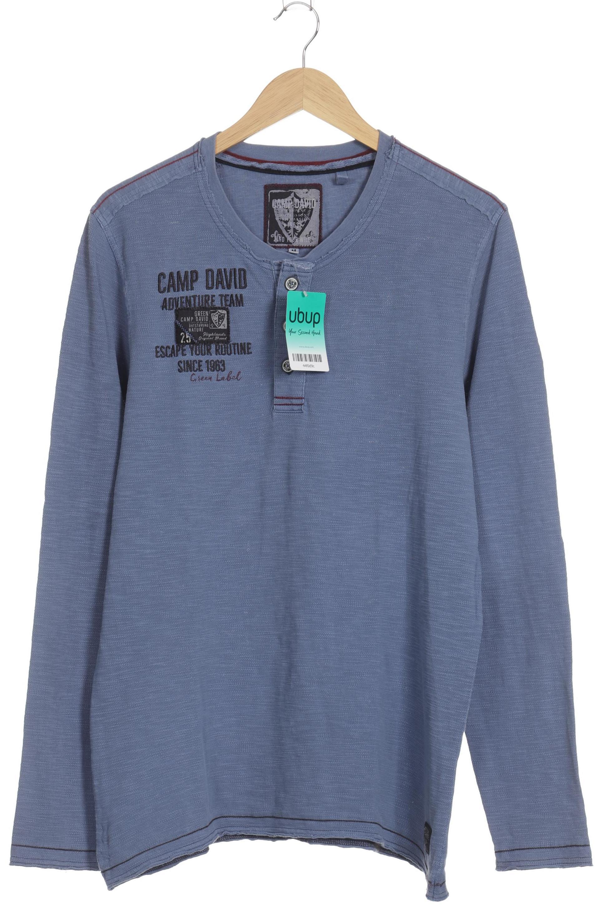 Thumbnail - Camp David Herren Langarmshirt, blau, Gr.