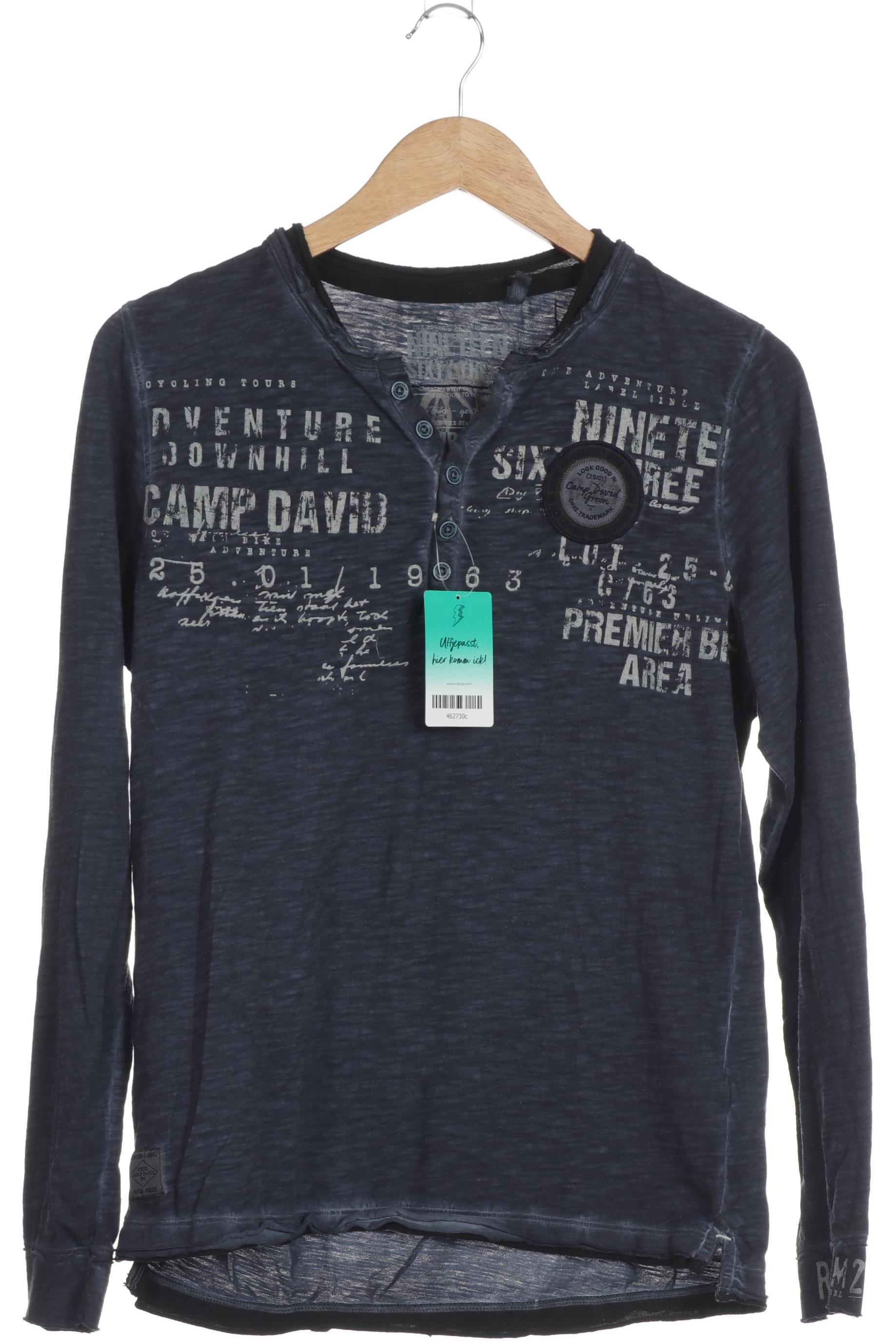 

Camp David Herren Langarmshirt, blau, Gr.