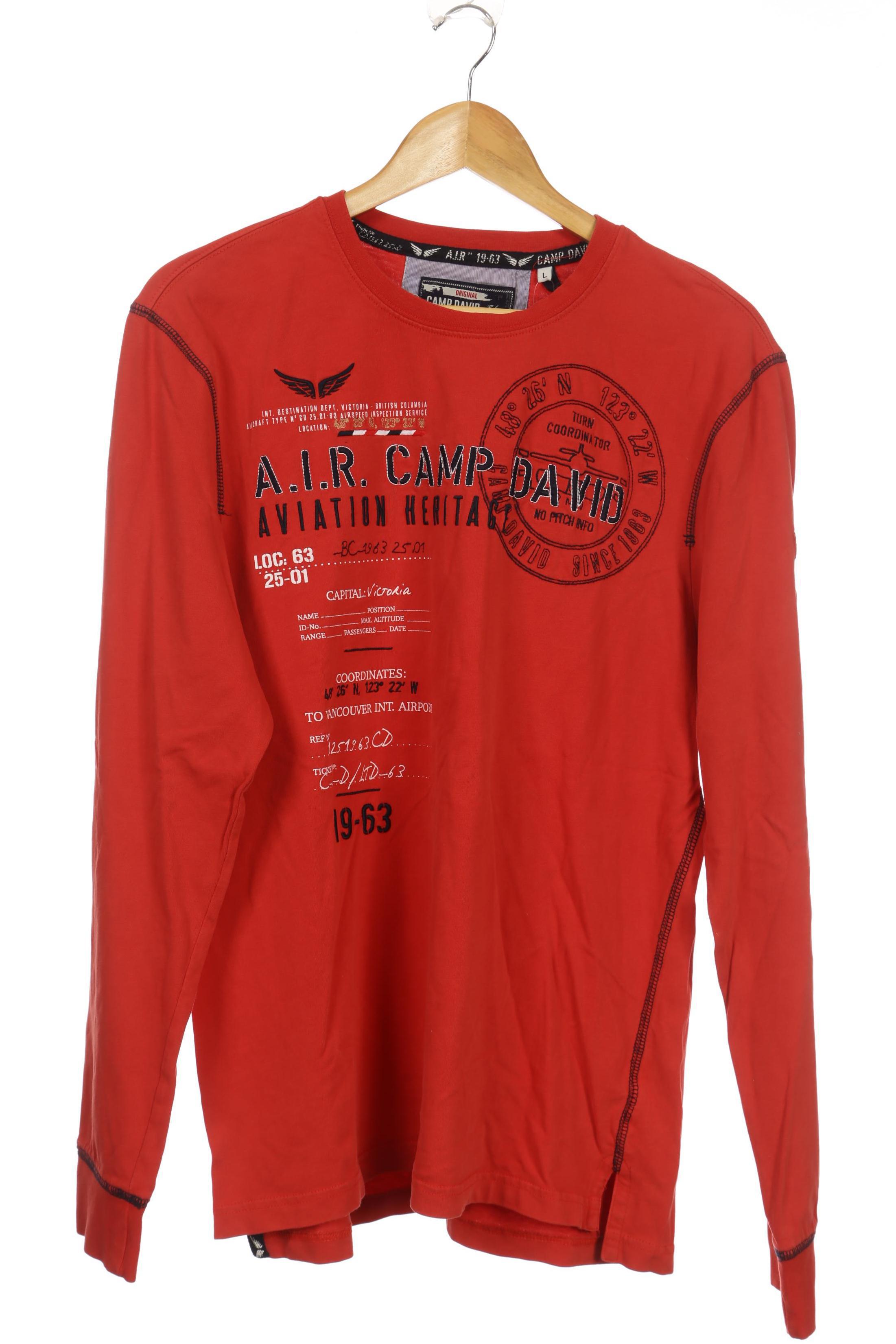 

Camp David Herren Langarmshirt, rot, Gr.