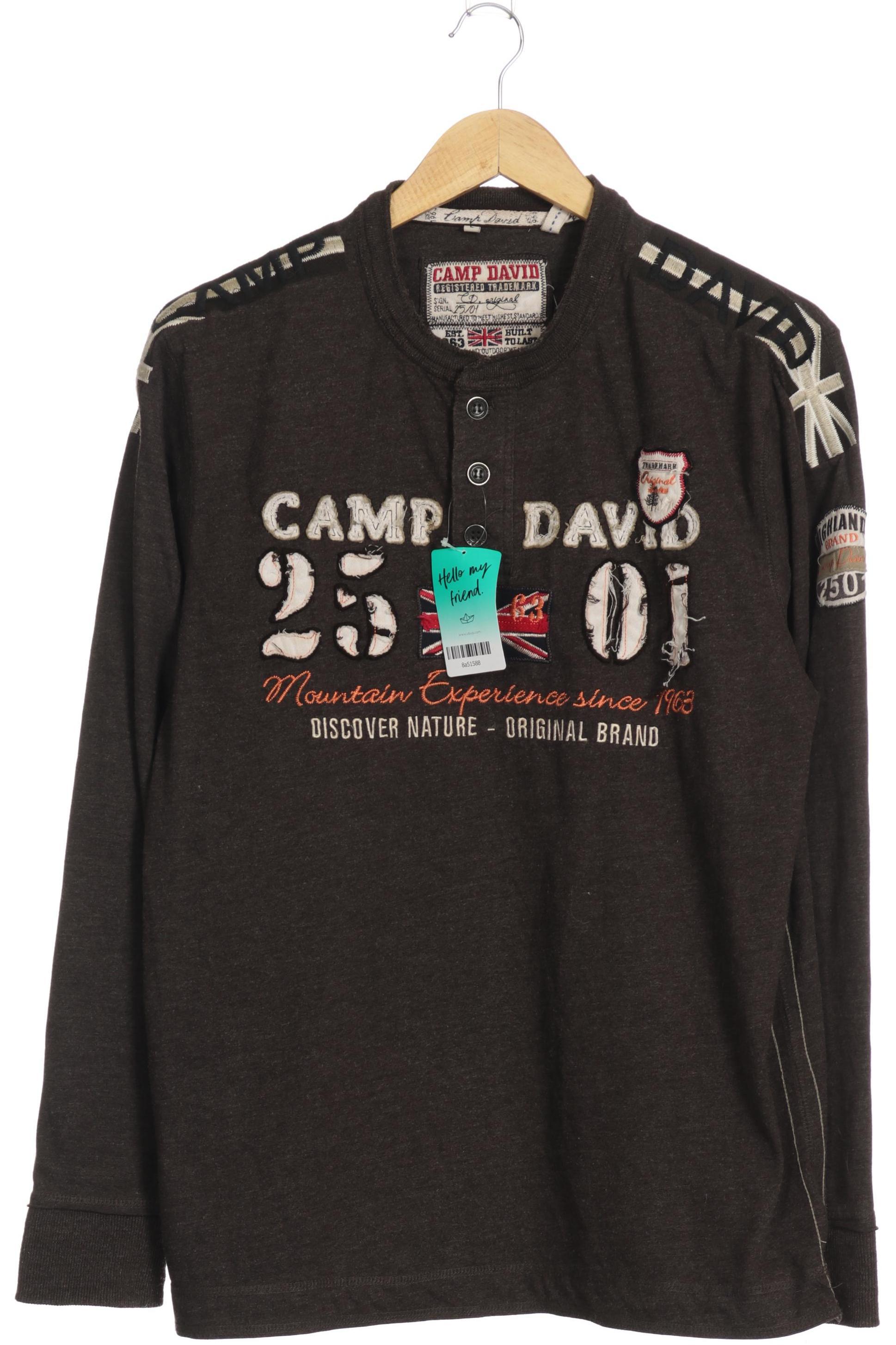 

Camp David Herren Langarmshirt, grau, Gr.